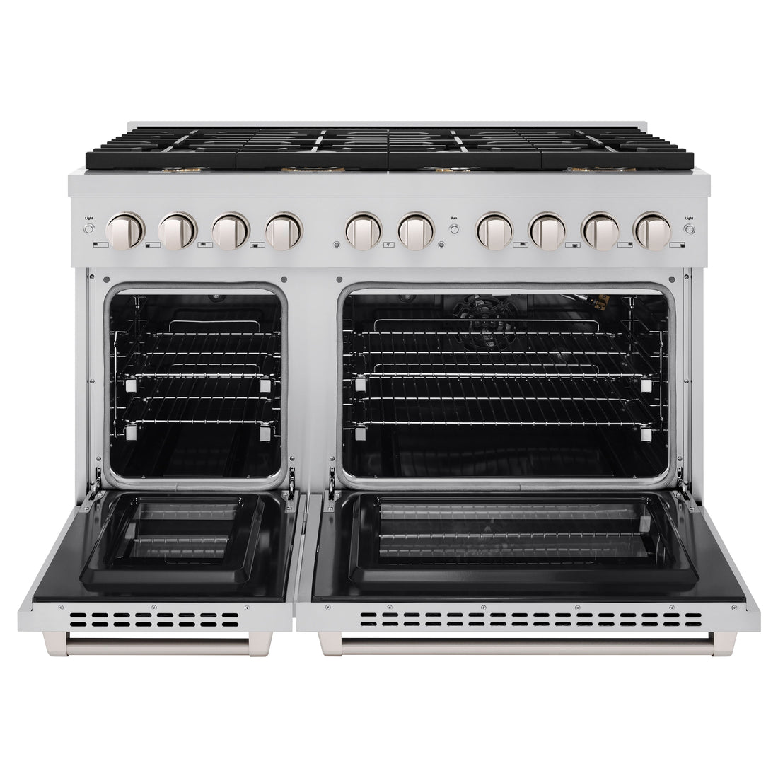 ZLINE Paramount 48 in. Gas Range with Convection Oven, 8 Brass Burners, 6.7 cu. ft. Capacity, Stainless Steel (SGR-BR-48)