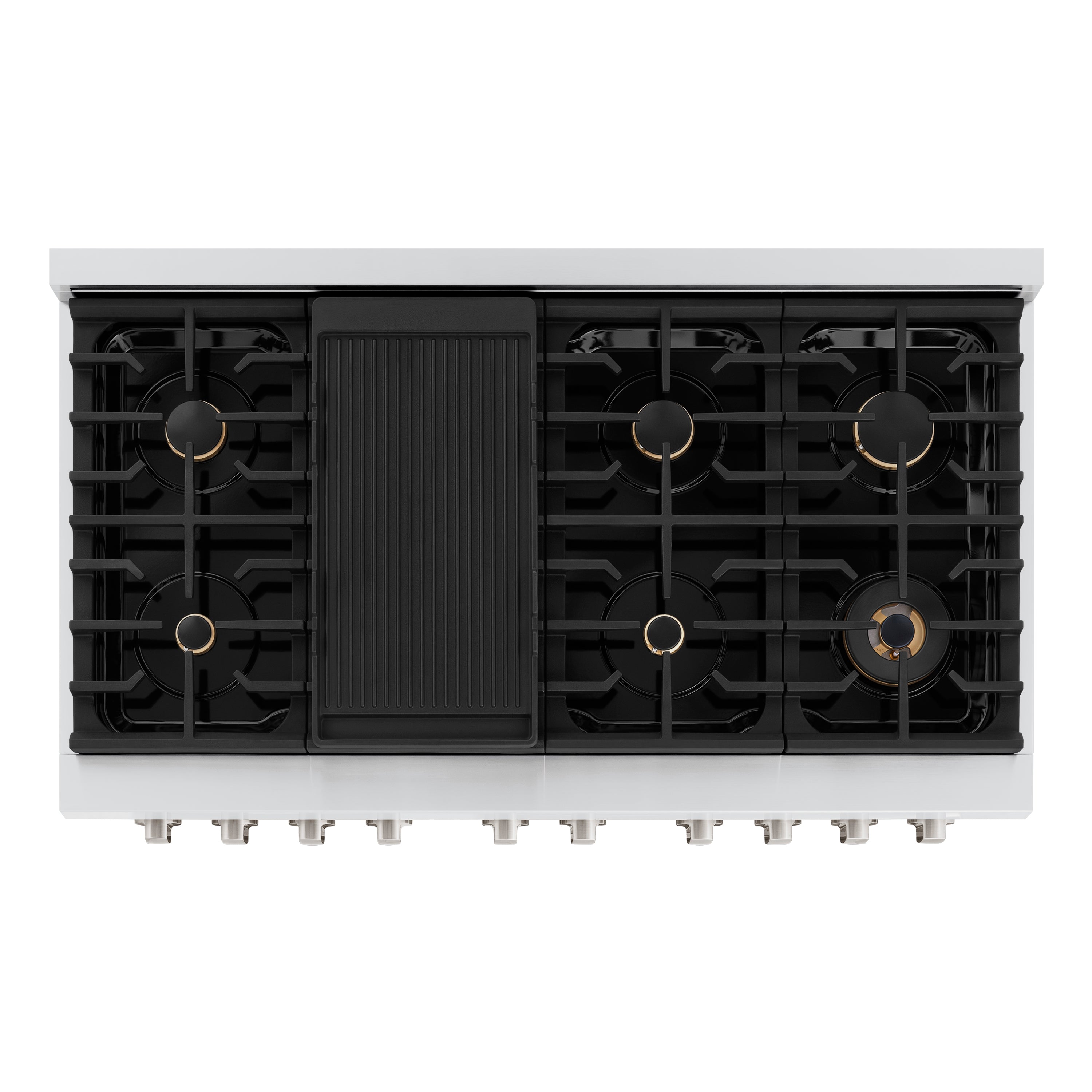 ZLINE Paramount 48 in. Gas Range with Convection Oven, 8 Brass Burners, 6.7 cu. ft. Capacity, Stainless Steel (SGR-BR-48)