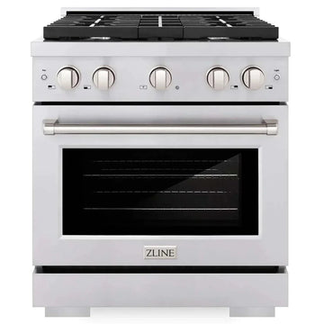 ZLINE 30-Inch Gas Range with Convection Oven, 4 Burners, Stainless Steel (SGR30)