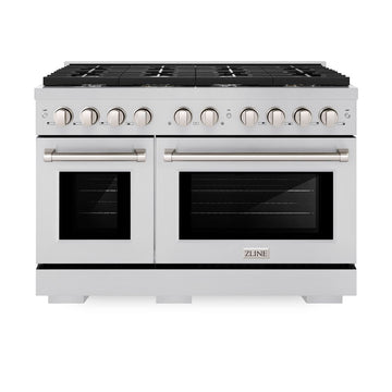 ZLINE Paramount 48 in. Gas Range with 8 Burners and Convection Oven, Stainless Steel (SGR48)