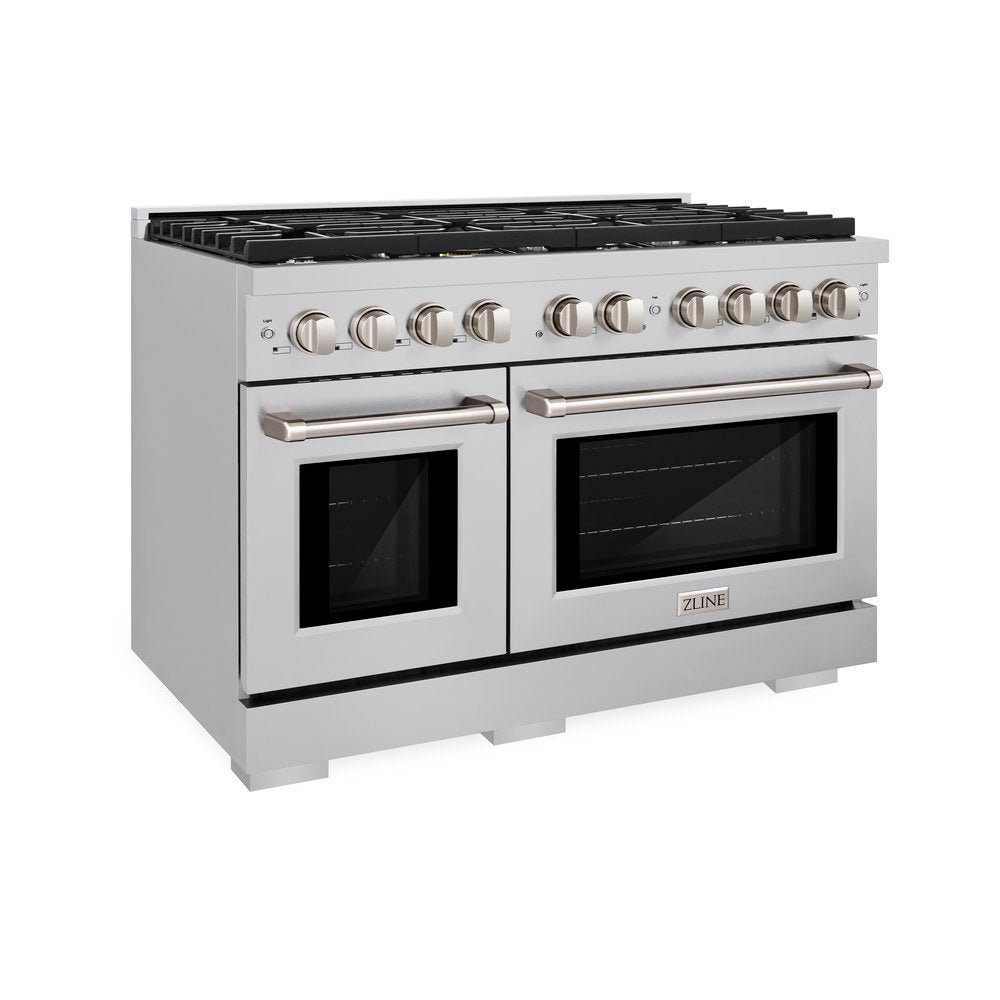 ZLINE Paramount 48 in. Gas Range with 8 Burners and Convection Oven, Stainless Steel (SGR48)