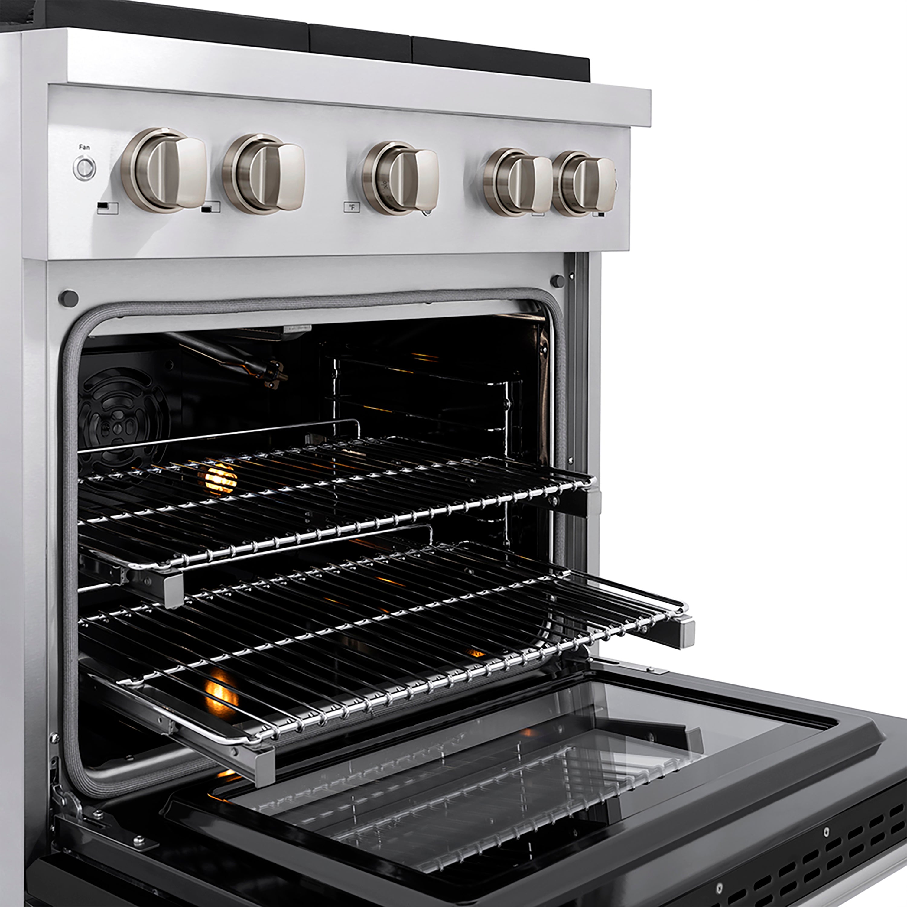 ZLINE 30 in. Gas Range 4.2 cu. ft. Convection Oven, 4 Burner DuoPro™ Cooktop, Black Matte Door (PSGR-BLM-30)