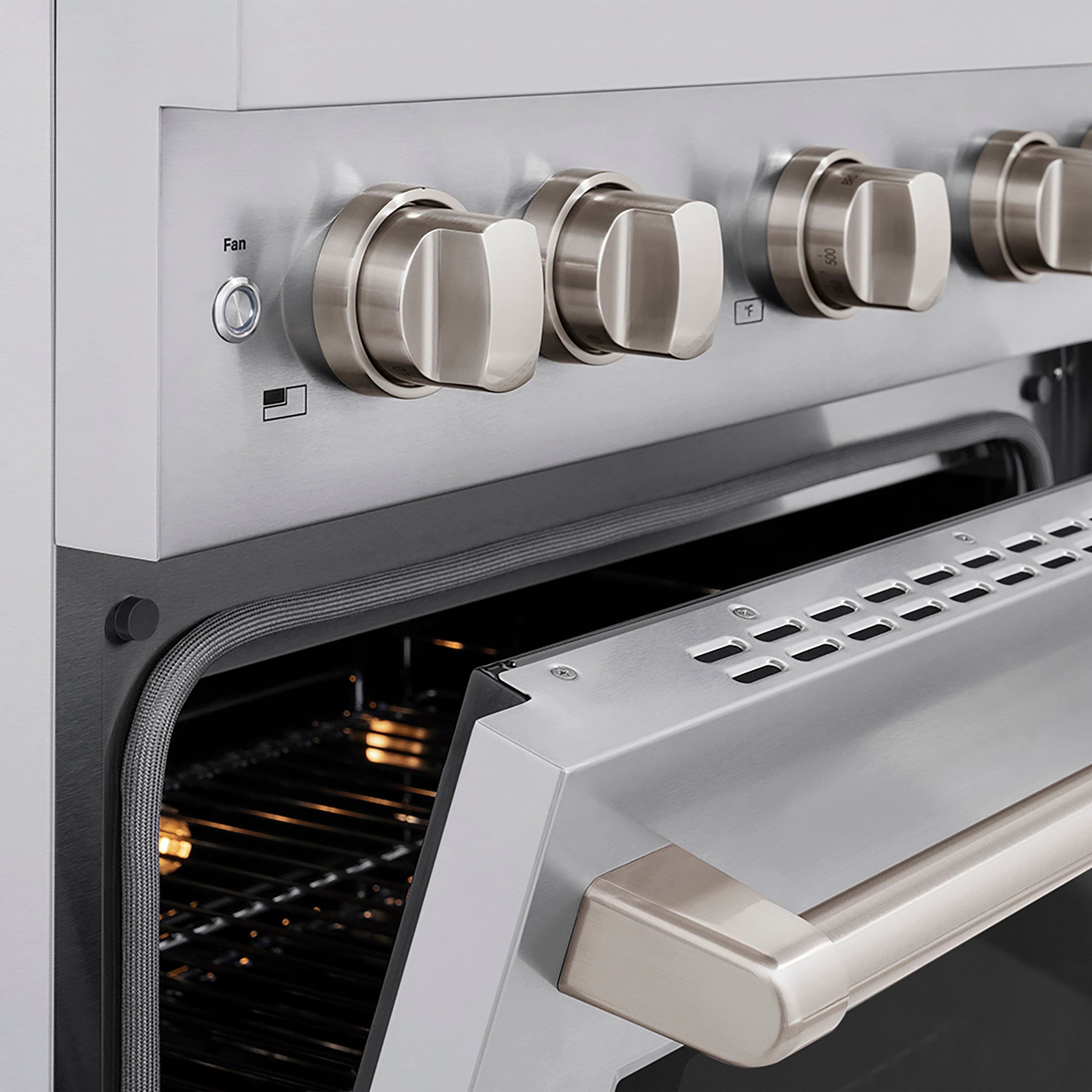 ZLINE 30 in. Gas Range 4.2 cu. ft. 4 Burner DuoPro™ Cooktop Convection Gas Oven Stainless Steel (PSGR30)