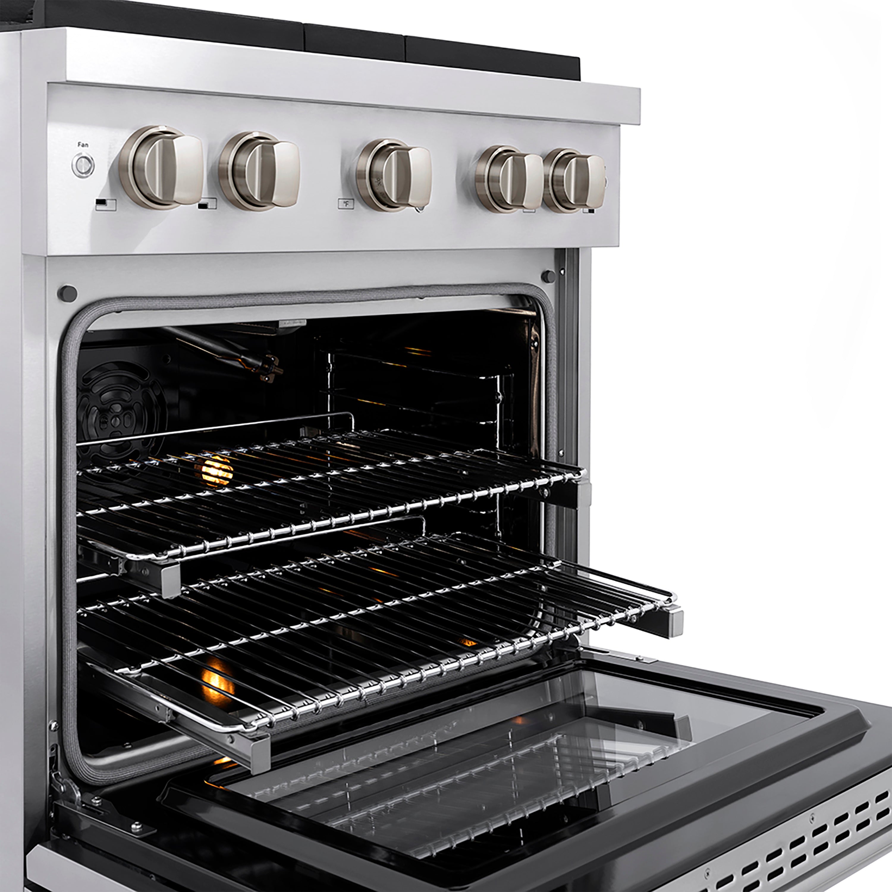ZLINE 30 in. Gas Range 4.2 cu. ft. 4 Burner DuoPro™ Cooktop Convection Gas Oven Stainless Steel (PSGR30)