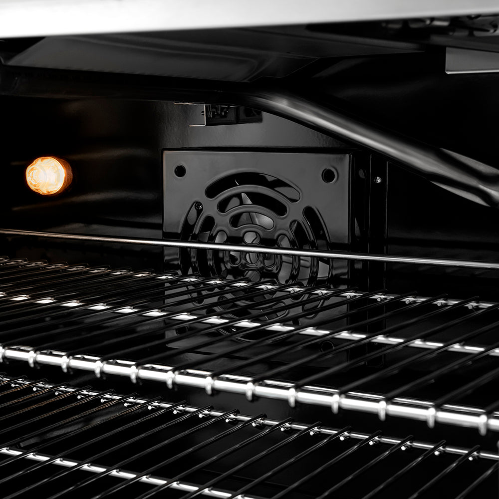 ZLINE 48 in. Gas Range 6.7 cu. ft. Dual Oven with 8 Burner DuoPro™ Cooktop Stainless Steel Matte Black Accents (PSGRZ-48-MB)