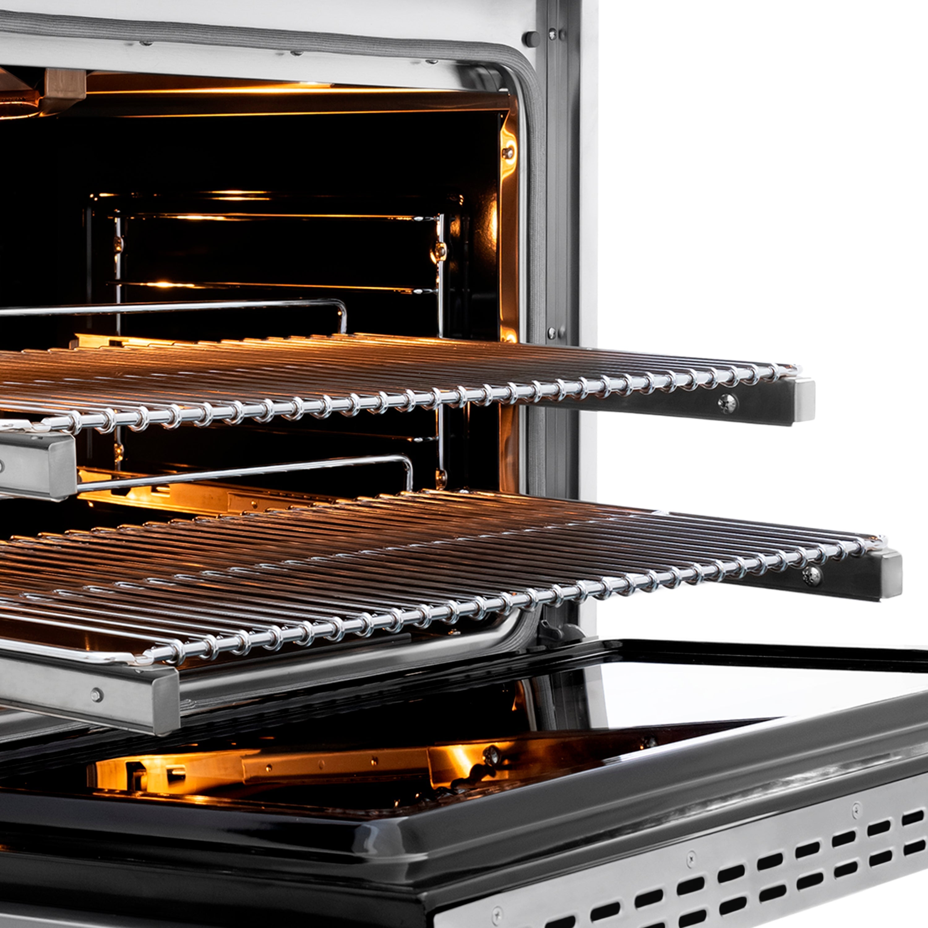ZLINE 36 in. Gas Range 5.2 cu. ft. 6 Burner DuoPro™ Cooktop Convection Gas Oven Polished Gold Helix Accents Stainless Steel (PSGRZ-36-KG)