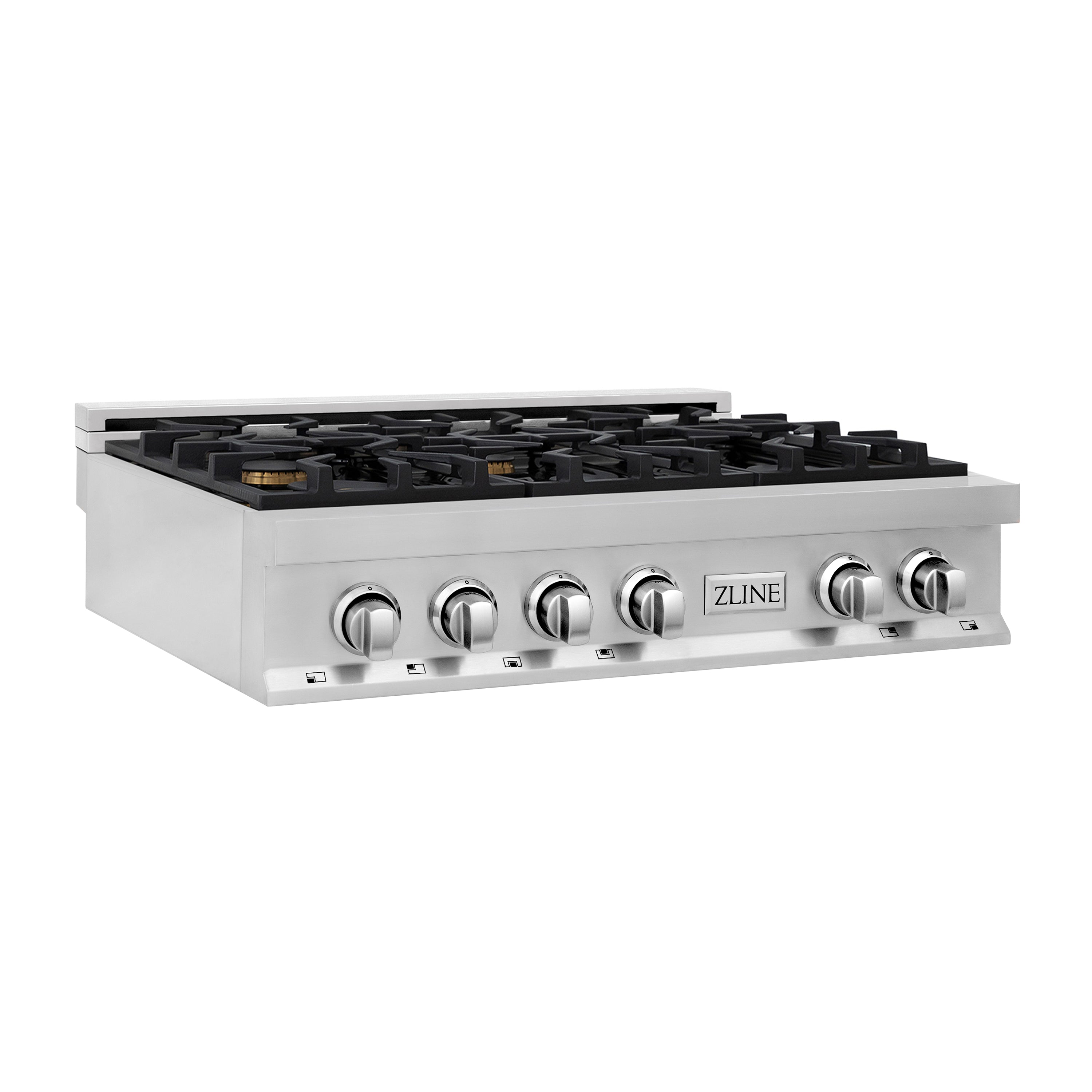 ZLINE 36 in. Rangetop with 6 Gas Brass Burners, RT-BR-36