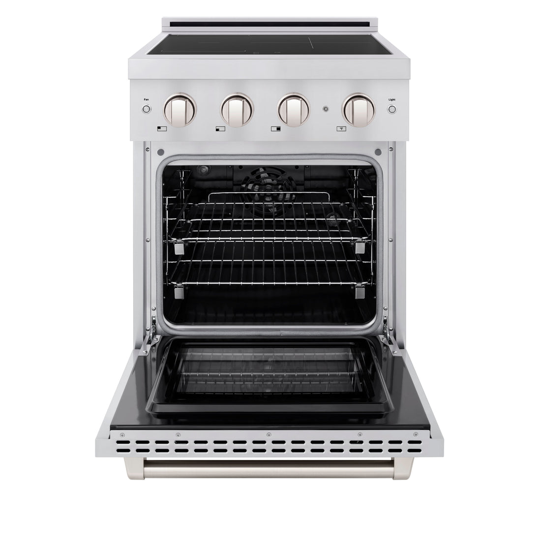 ZLINE 24 in Induction Range 5.2 cu. ft. 3 Element Cooktop Electric Oven Stainless Steel (SINR24)