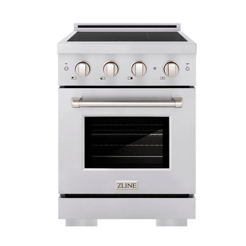 ZLINE 24 in Induction Range 5.2 cu. ft. 3 Element Cooktop Electric Oven Stainless Steel (SINR24)
