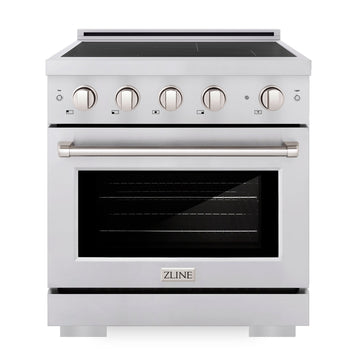 ZLINE 30 in Induction Range 4.2 cu. ft. 4 Element Cooktop Electric Oven Stainless Steel (SINR30)