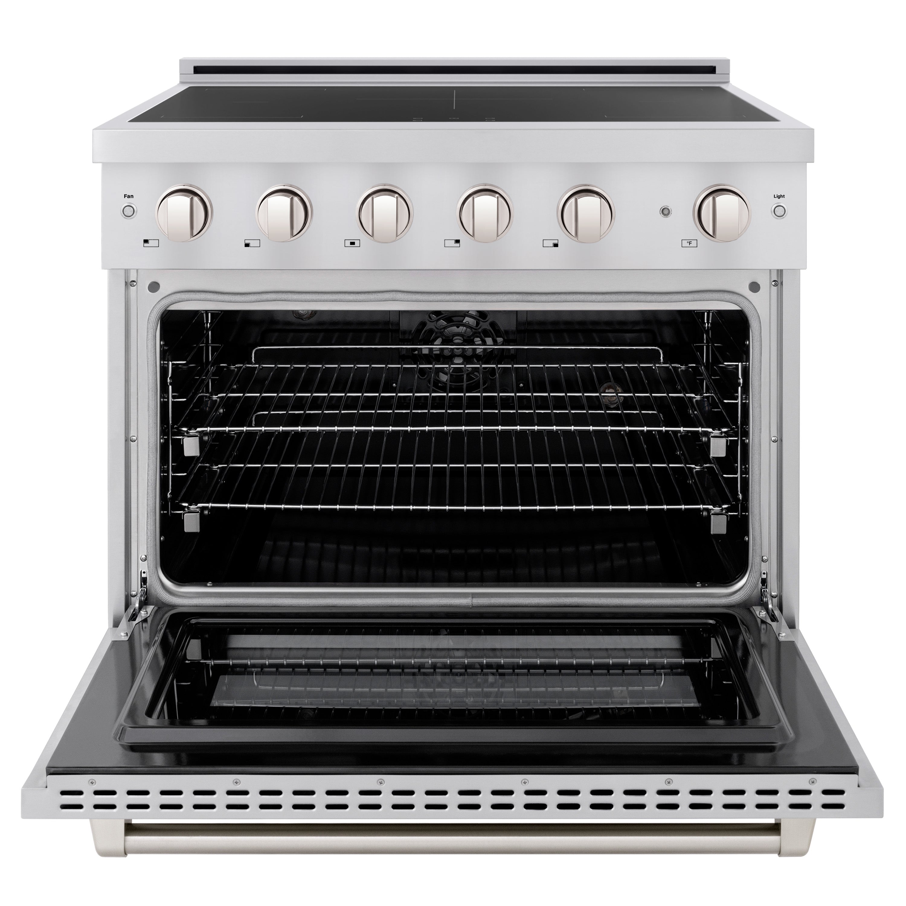 ZLINE 36 in Induction Range 5.2 cu. ft. 5 Element Cooktop Electric Convection Oven Stainless Steel (SINR36)