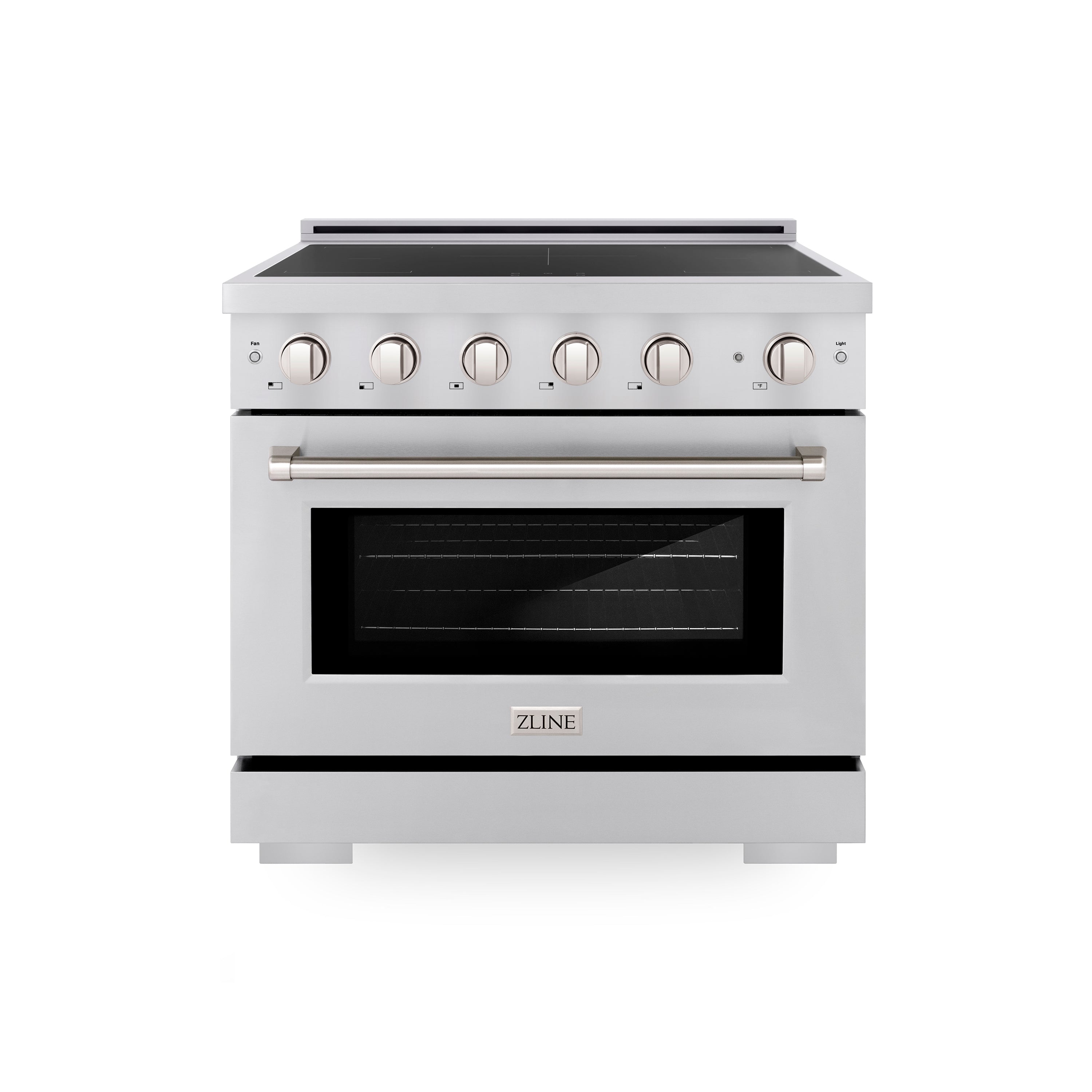 ZLINE 36 in Induction Range 5.2 cu. ft. 5 Element Cooktop Electric Convection Oven Stainless Steel (SINR36)