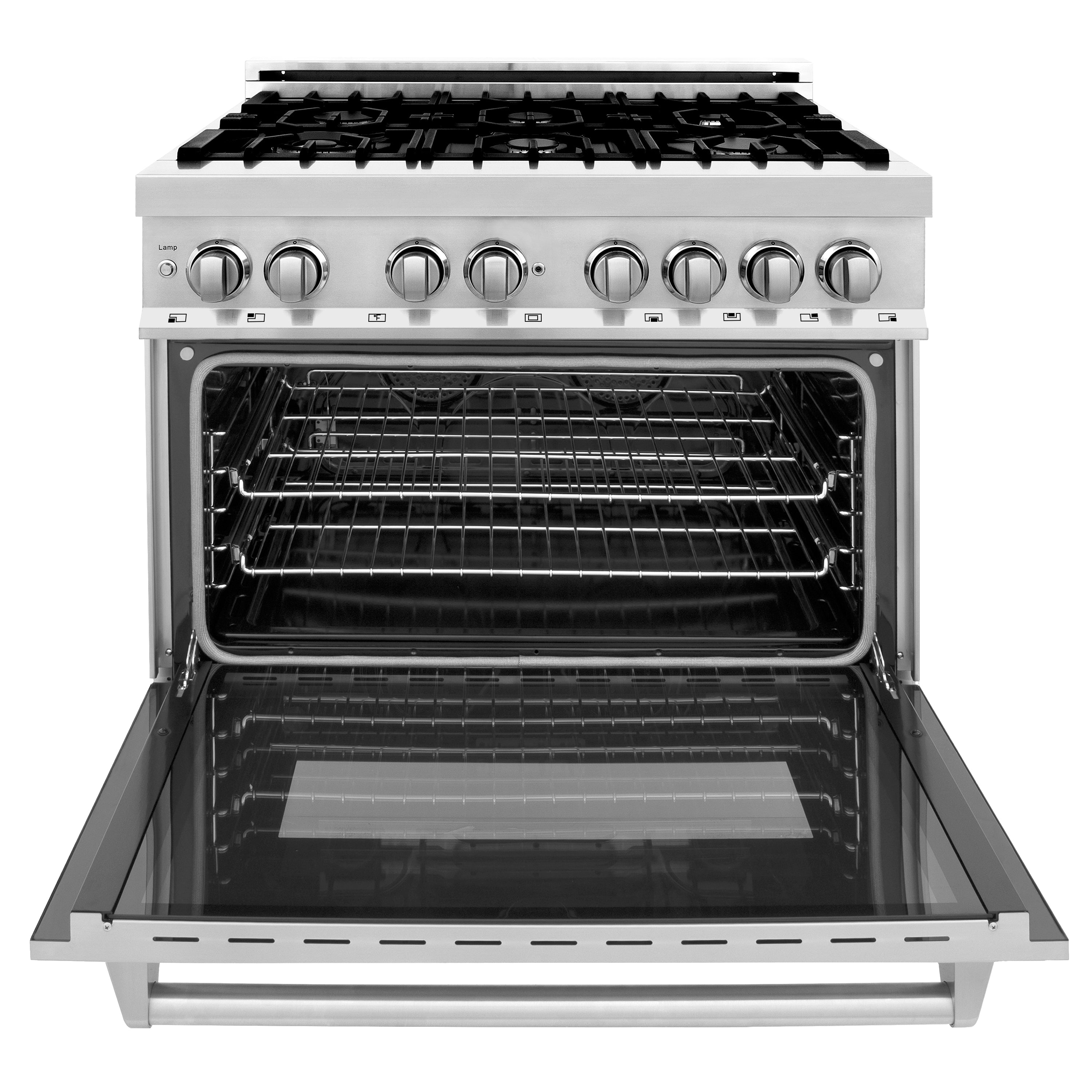ZLINE 36 in. Dual Fuel Range with Gas Cooktop, Electric Oven and Griddle, 4.6 cu. ft., Stainless Steel (RA-GR-36)