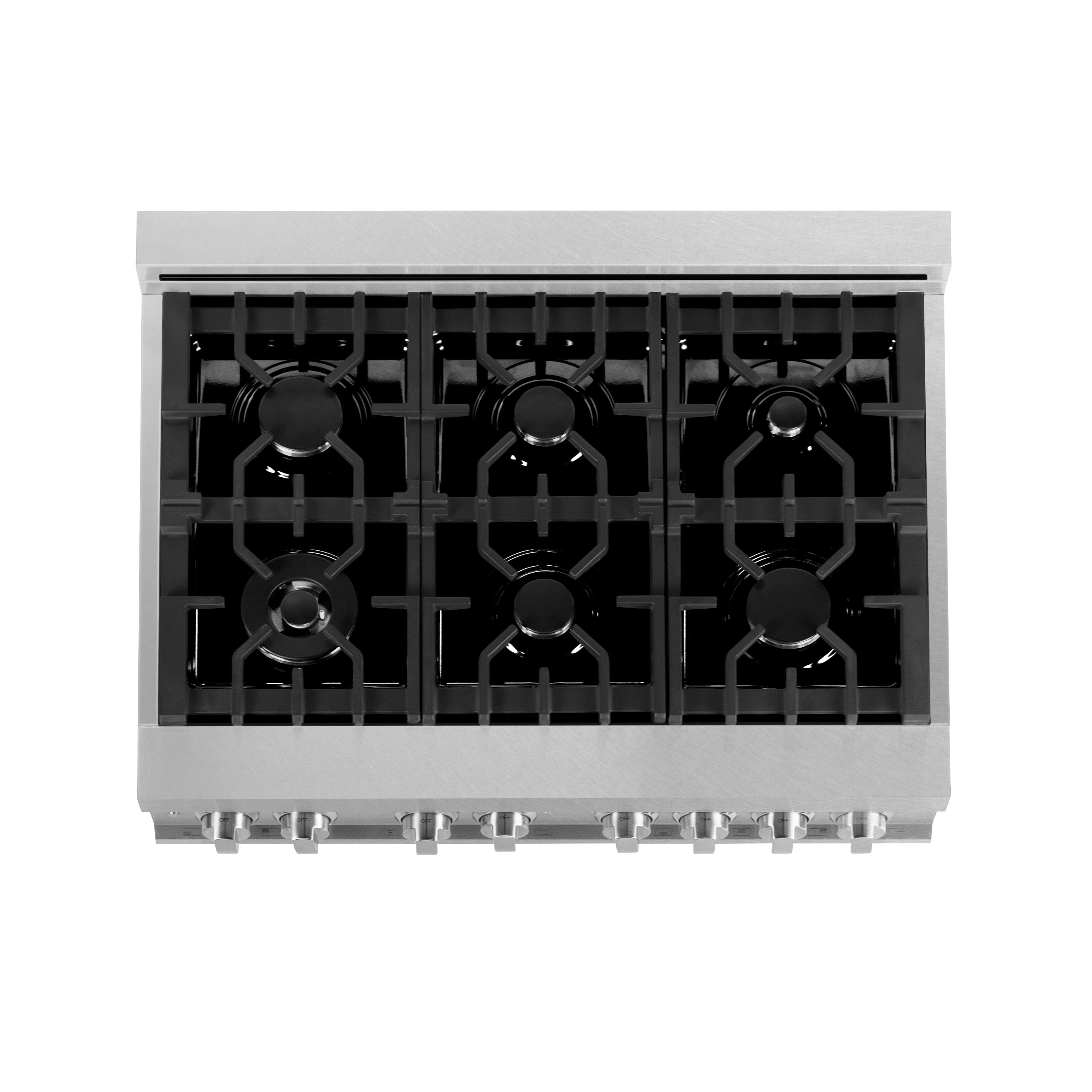 ZLINE 36-Inch Legacy Dual Fuel Range, 6 Burner Gas Cooktop, Electric Convection Oven, Griddle, Satin Stainless Steel (RAS-SN-GR-36)