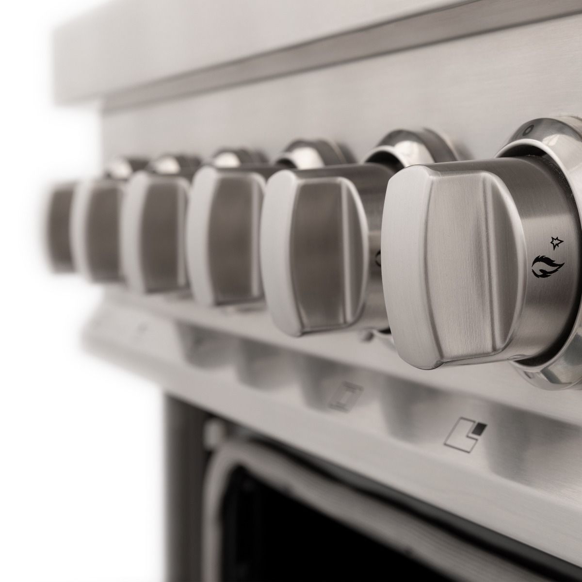 ZLINE 24 in. Dual Fuel Range with Gas Burners and Electric Oven in Stainless Steel with Brass Burners (RA-BR-24)