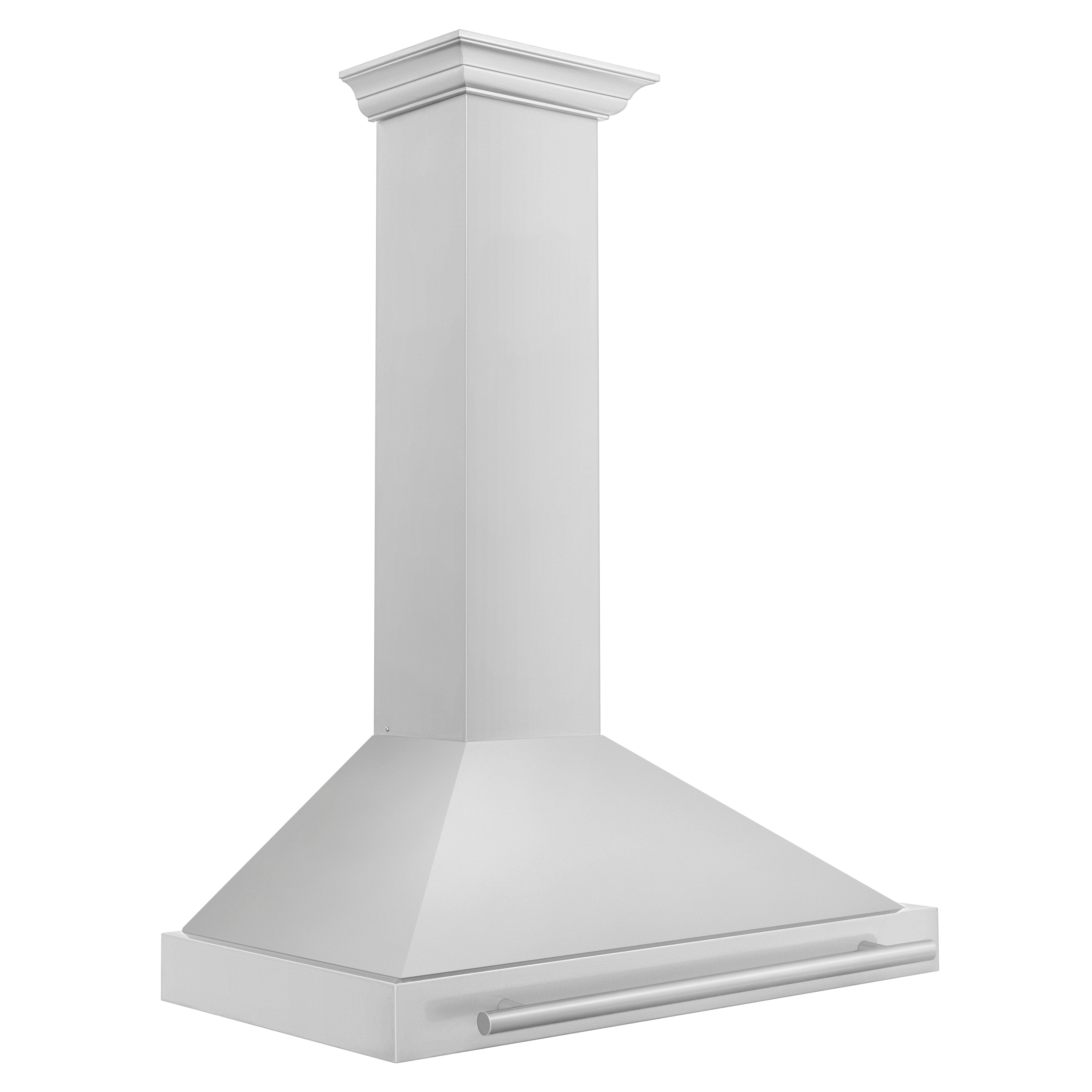 ZLINE 36 Inch Wall Mount Range Hood Stainless Steel 400 CFM Stainless Steel Handle (KB4STX-36)
