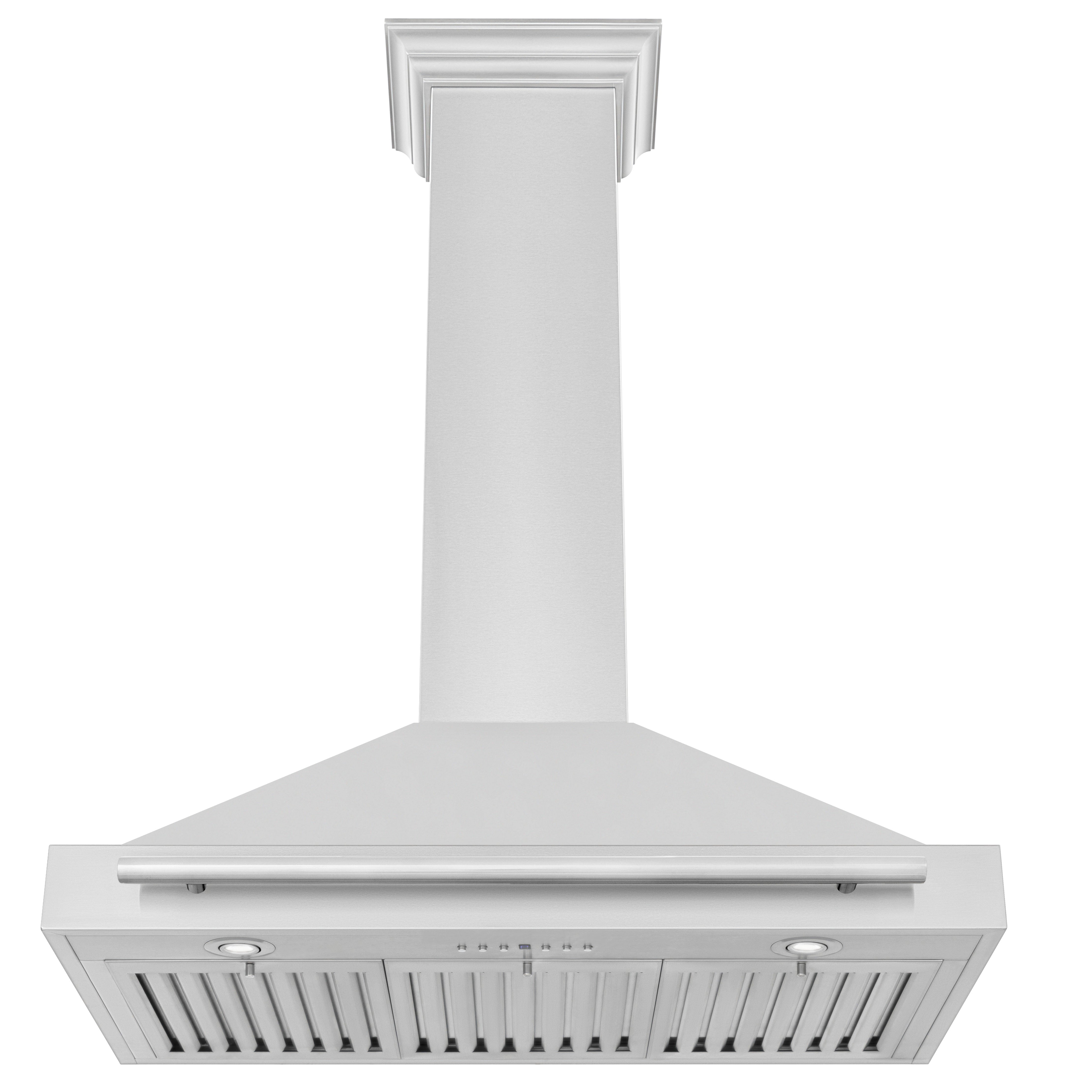 ZLINE 36 Inch Wall Mount Range Hood Stainless Steel 400 CFM Stainless Steel Handle (KB4STX-36)