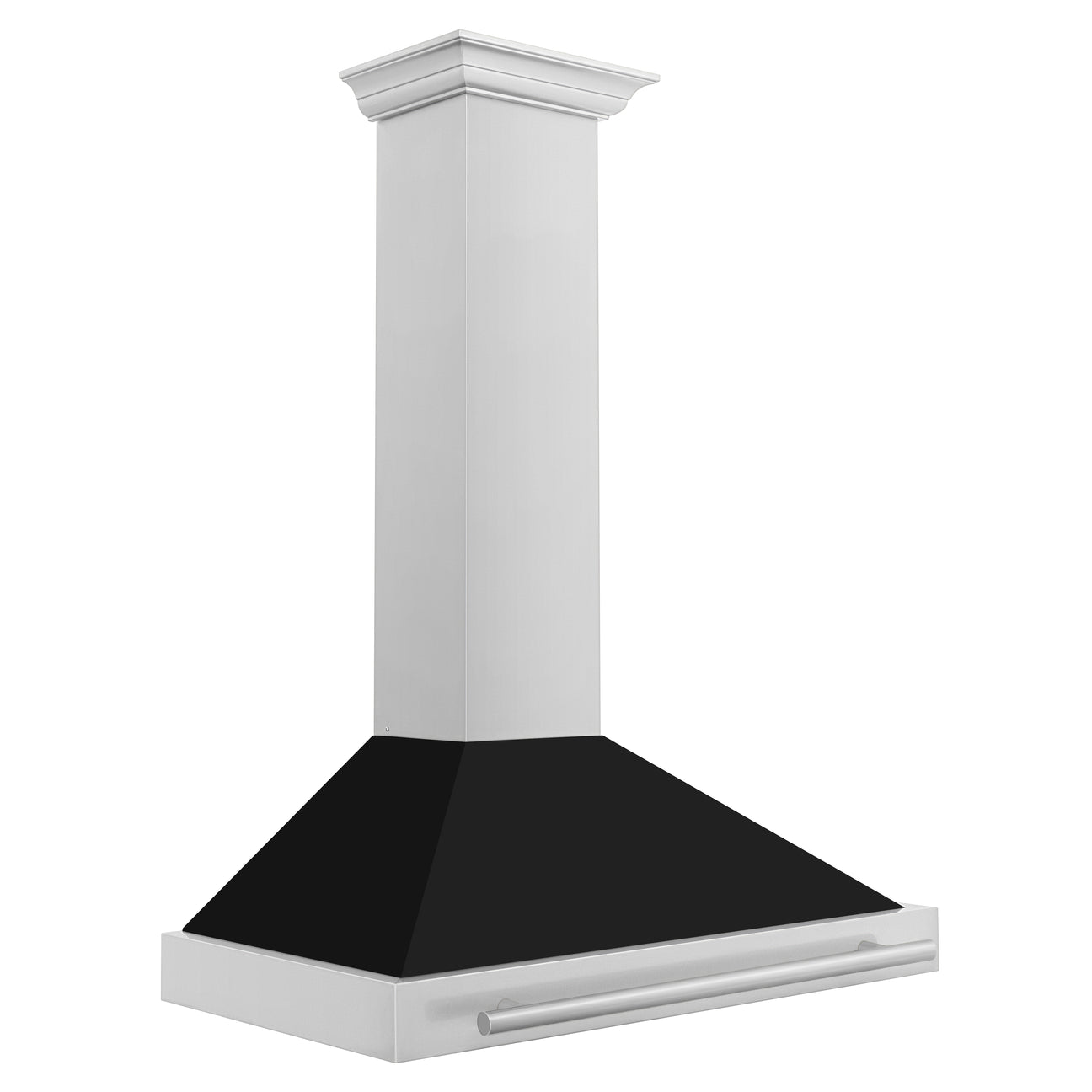 ZLINE 48 in. Wall Mount Range Hood Stainless Steel Black Matte Shell 4-Speed 400 CFM (KB4STX-BLM-48)