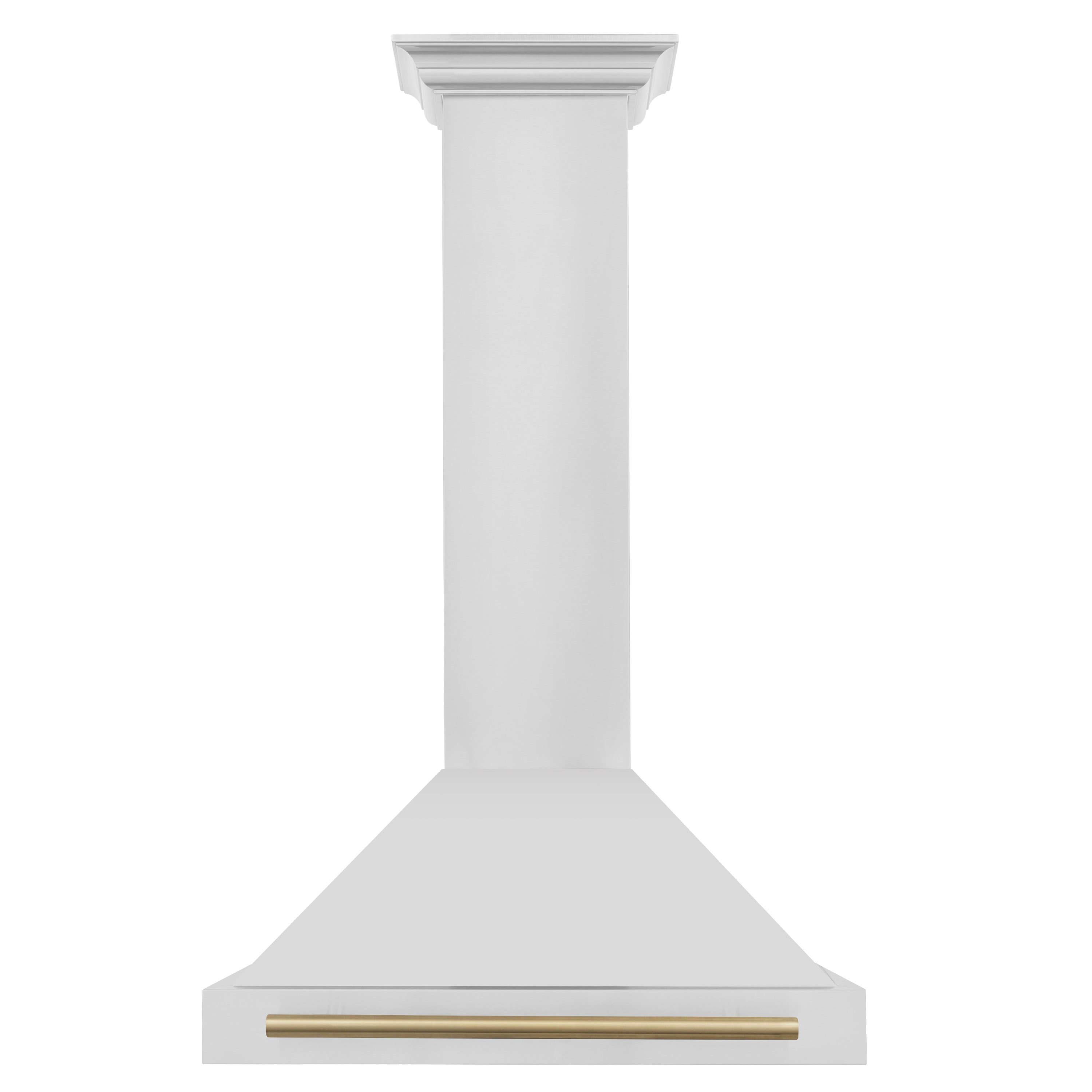 ZLINE 30 Inch Wall Mount Range Hood Stainless Steel Champagne Bronze Handle Autograph Edition (KB4STZ-30-CB)