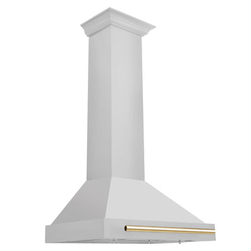 ZLINE 30 in. Wall Mount Range Hood Stainless Steel Gold Handle Autograph Edition (KB4STZ-30-G)
