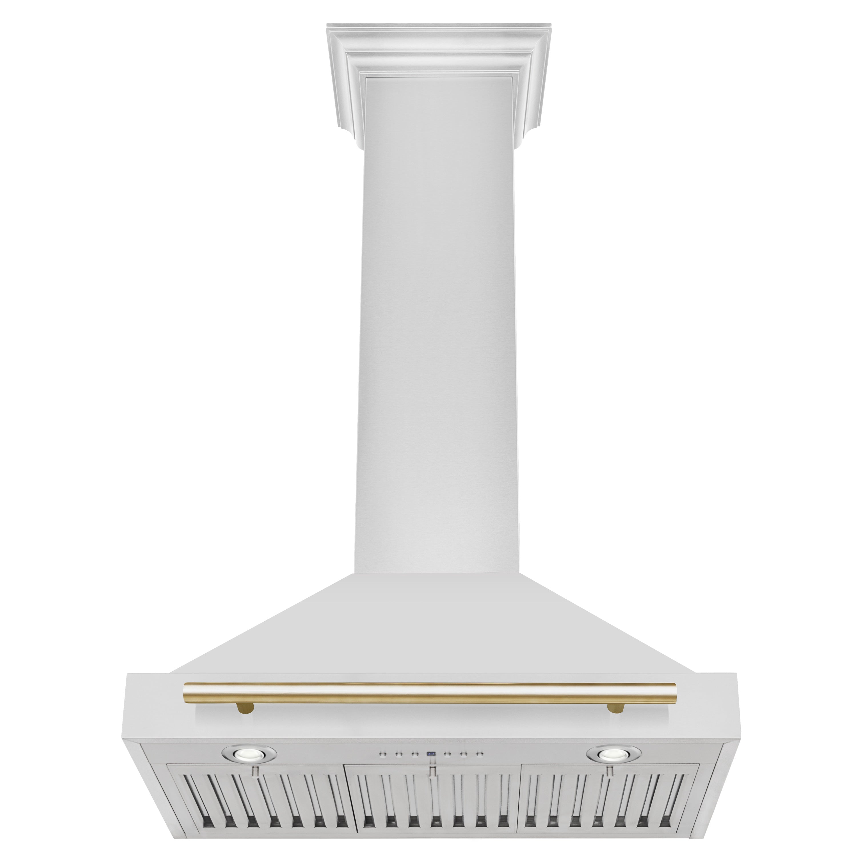 ZLINE 30 in. Wall Mount Range Hood Stainless Steel Gold Handle Autograph Edition (KB4STZ-30-G)