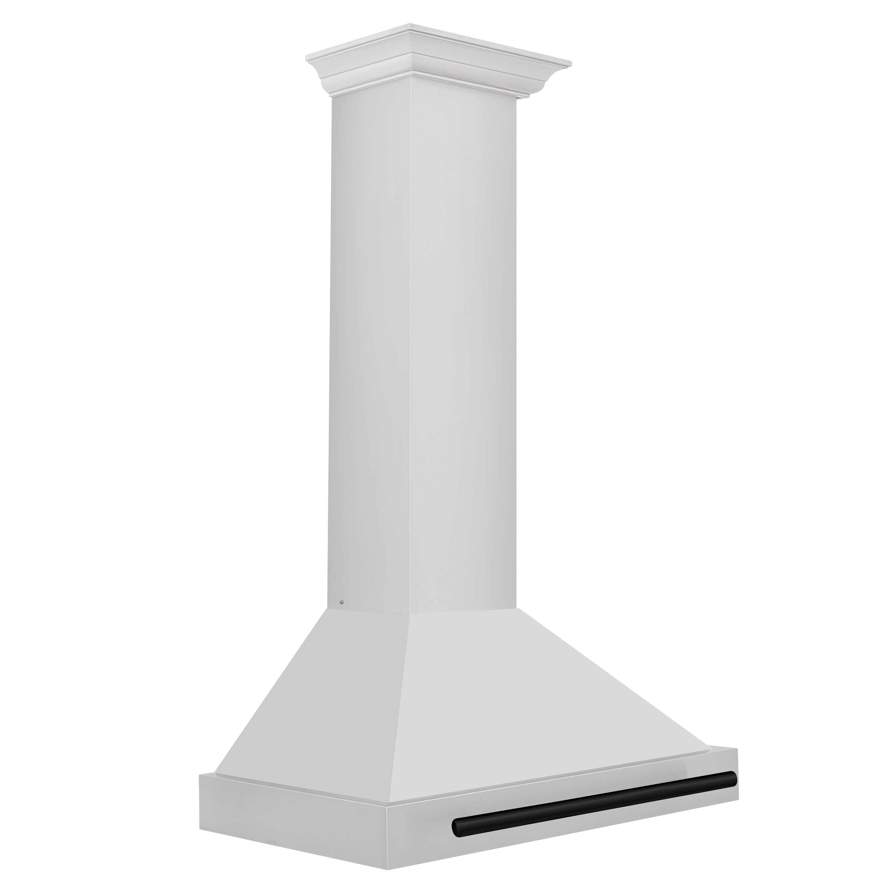 ZLINE 30 in Wall Mount Range Hood Stainless Steel Autograph Edition Matte Black Handle KB4STZ-30-MB