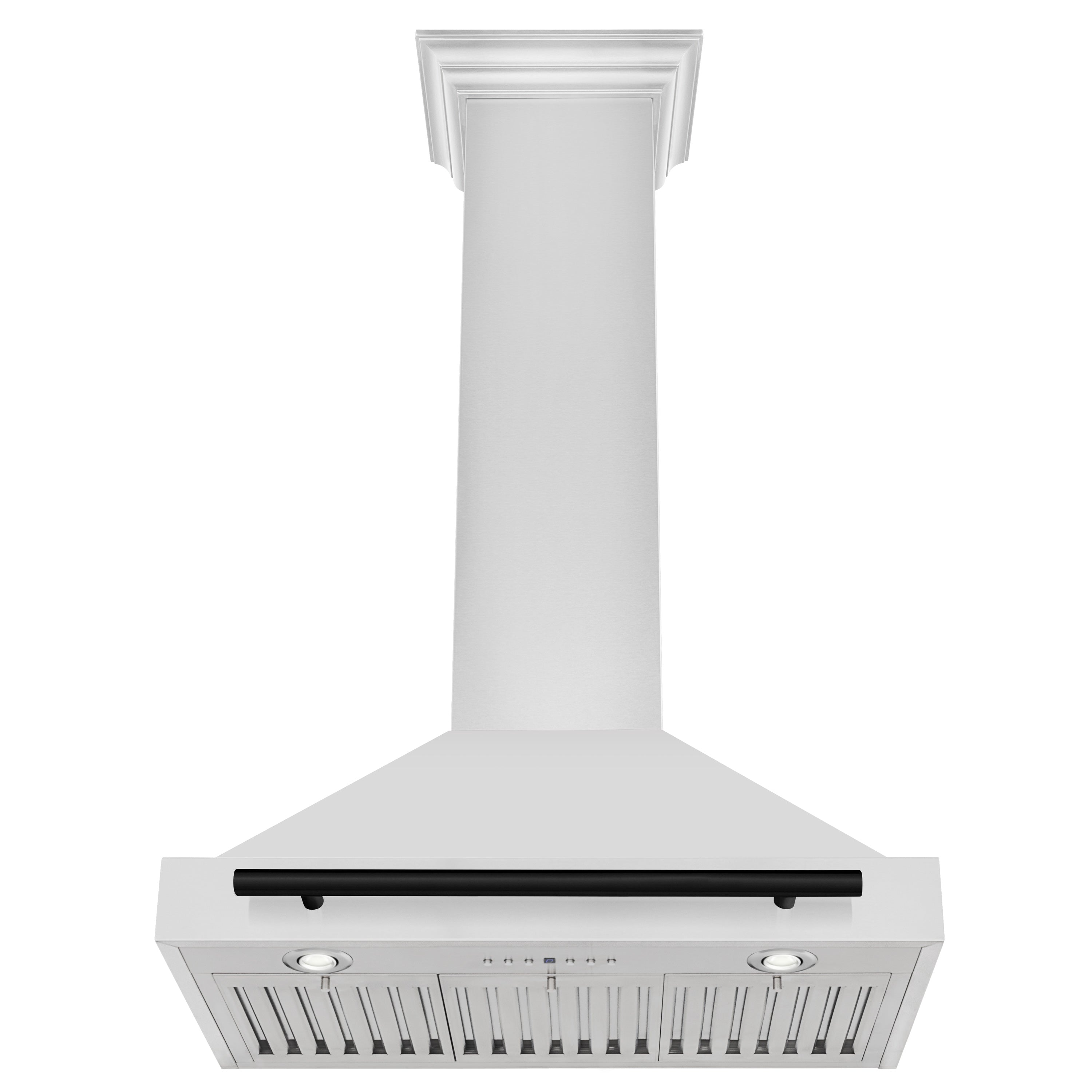 ZLINE 30 in Wall Mount Range Hood Stainless Steel Autograph Edition Matte Black Handle KB4STZ-30-MB