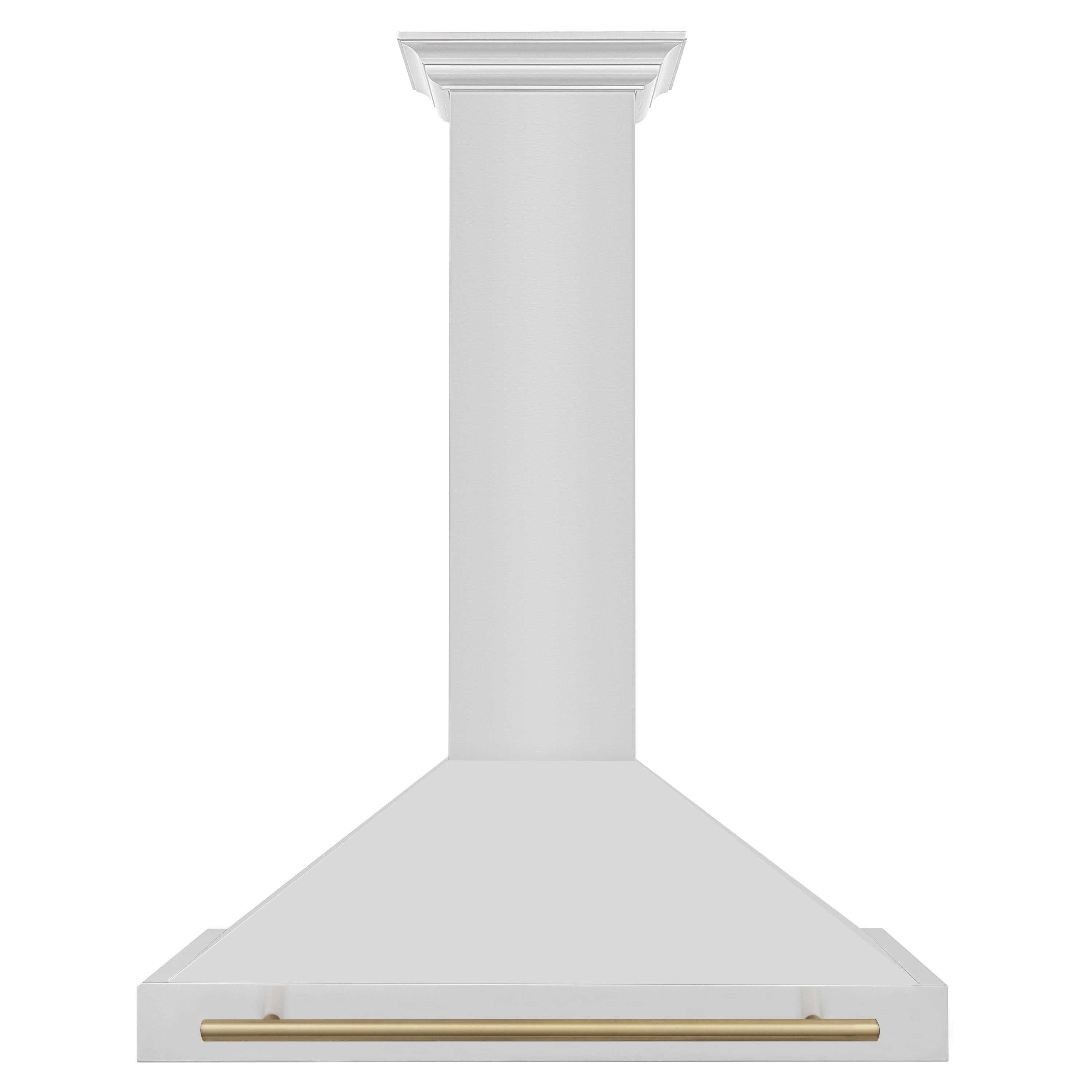 ZLINE 36 Inch Wall Mount Range Hood Stainless Steel Champagne Bronze Handle KB4STZ-36-CB