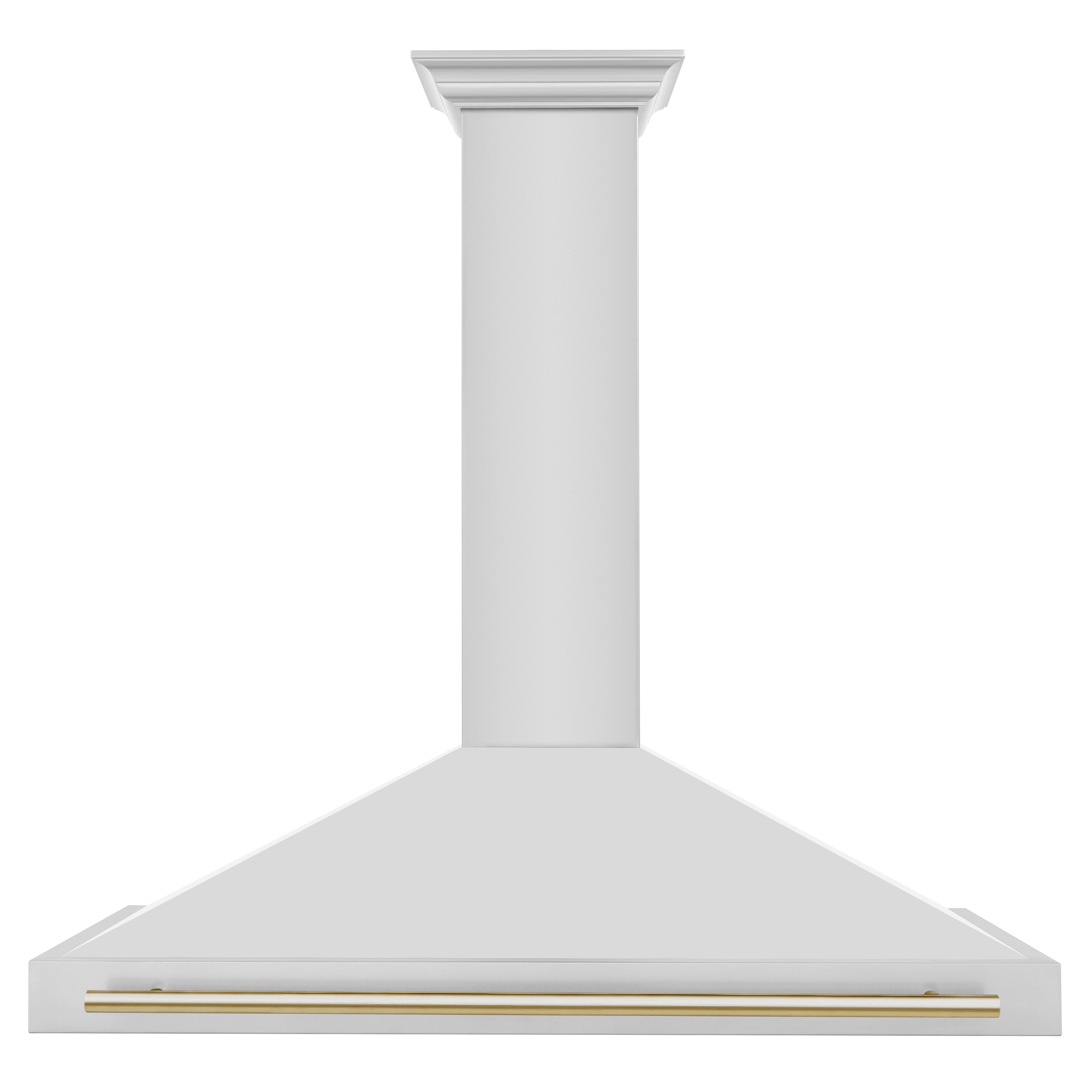 ZLINE 48 in. Wall Mount Range Hood Stainless Steel with Gold Handle Autograph Edition (KB4STZ-48-G)