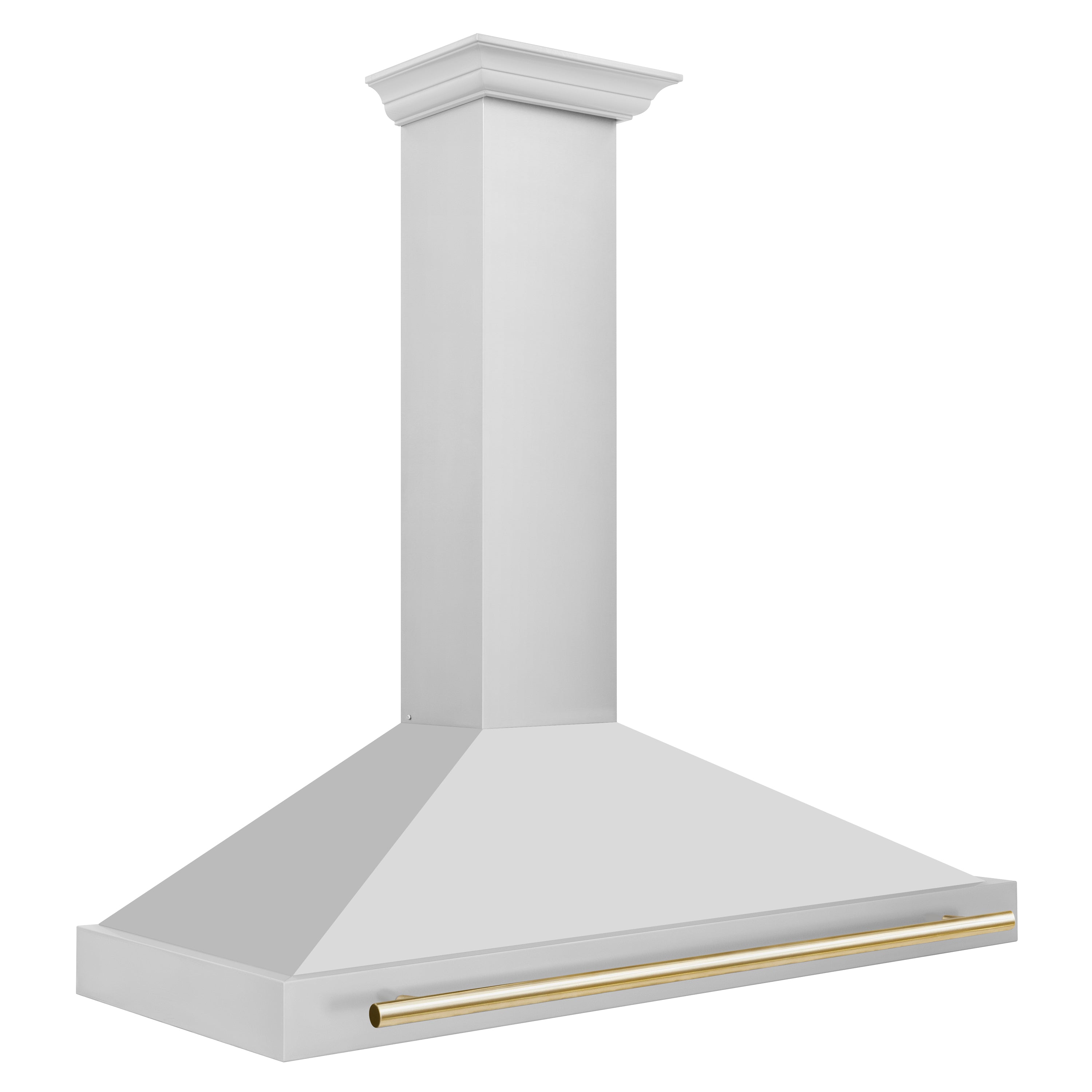 ZLINE 48 in. Wall Mount Range Hood Stainless Steel with Gold Handle Autograph Edition (KB4STZ-48-G)