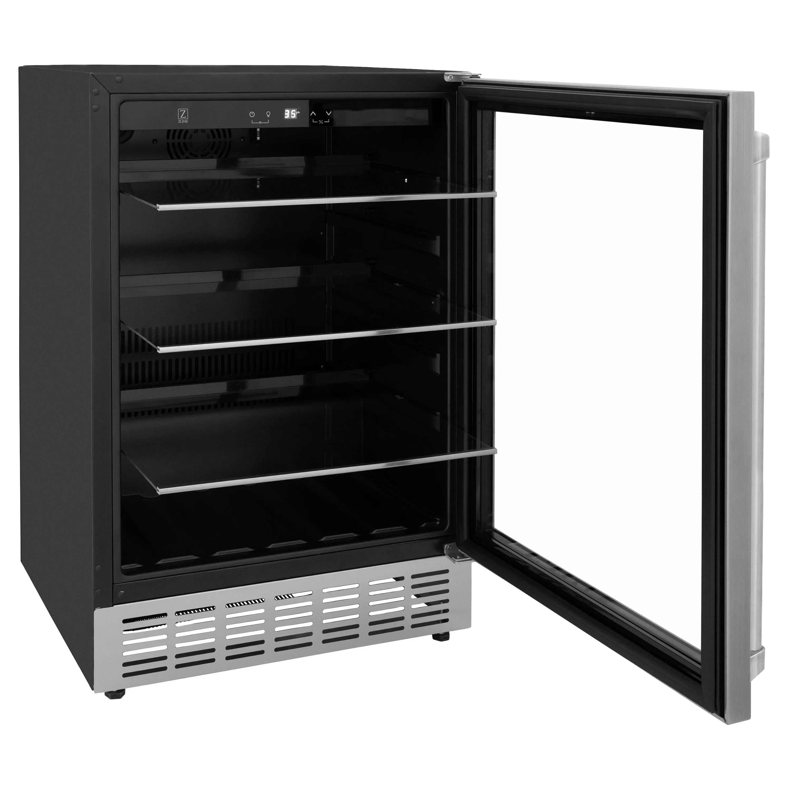 ZLINE 24" Monument 154 Can Beverage Fridge in Stainless Steel, RBV-US-24