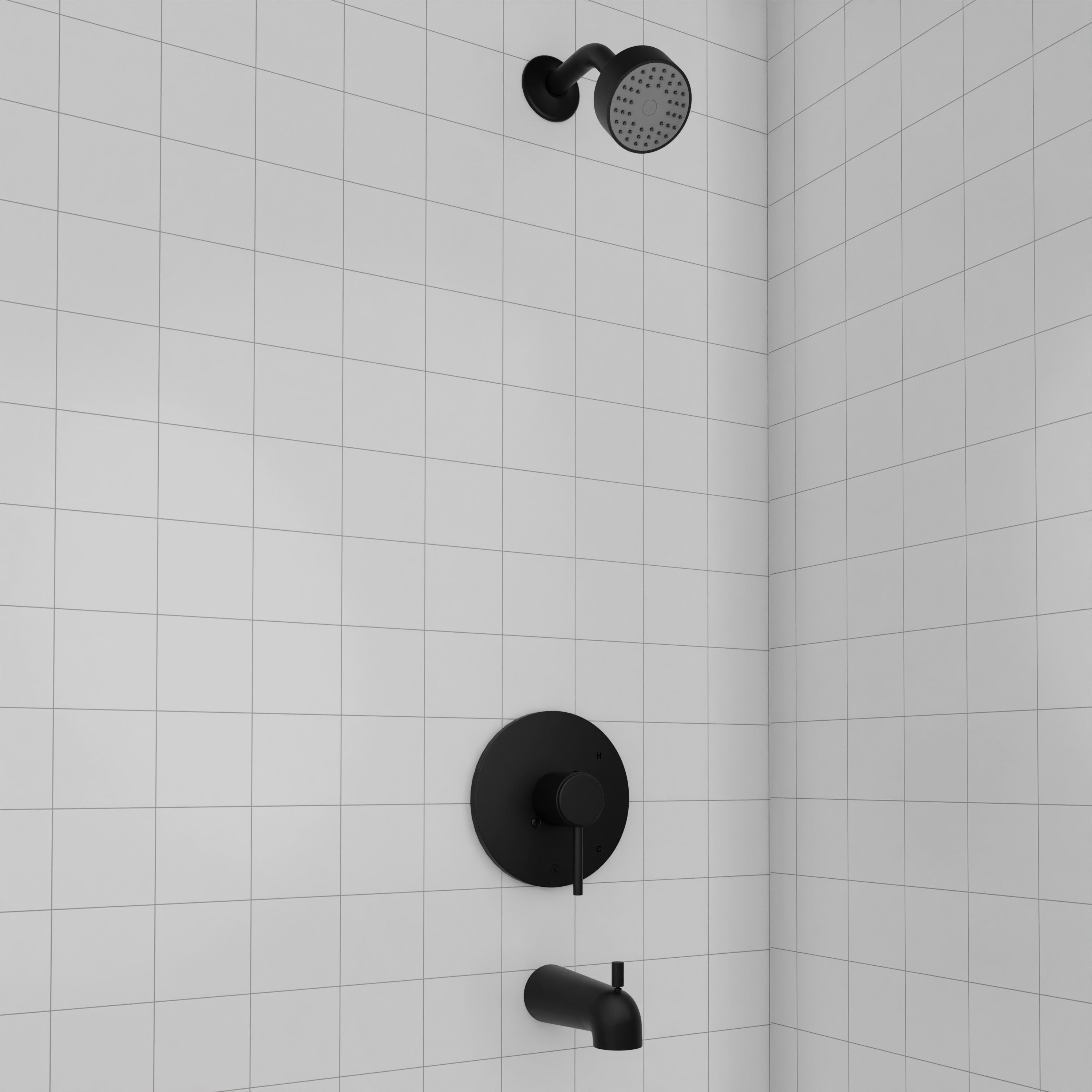 ZLINE Rubicon Elegant Shower System in Matte Black, RBCN1-SHS-MB