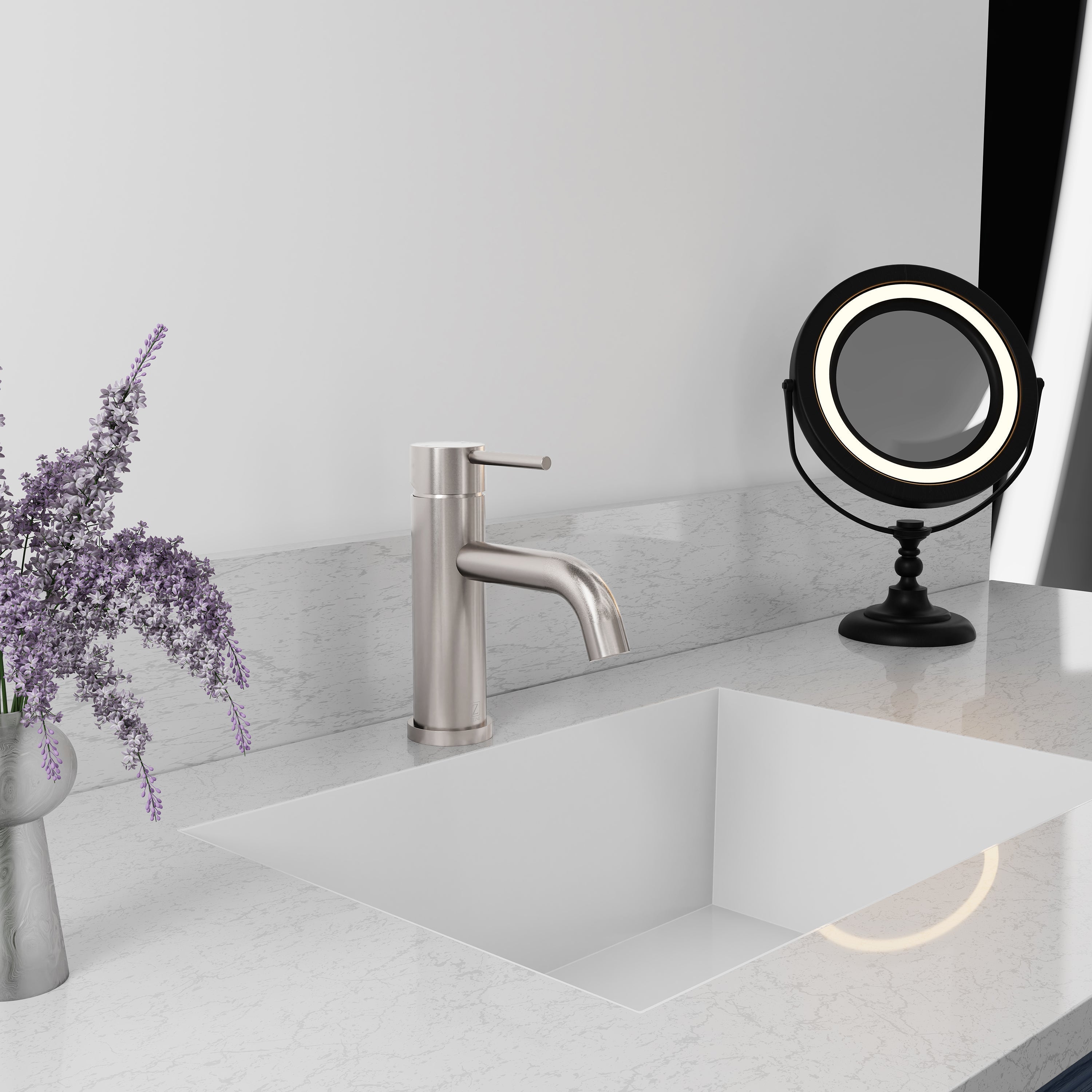 ZLINE Rubicon Elegant Single Handle Bath Faucet in Brushed Nickel, RBCN1-BF-BN