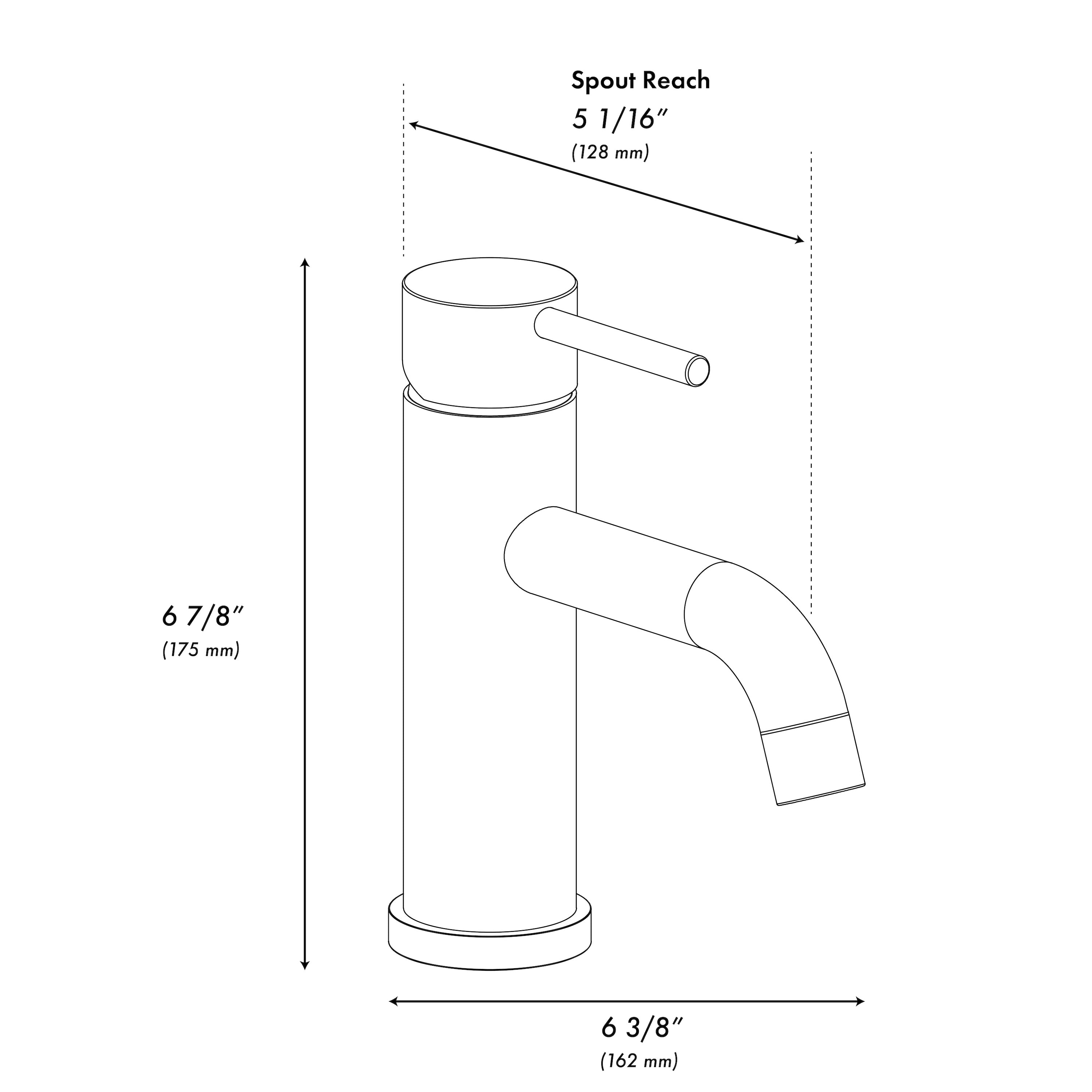 ZLINE Rubicon Elegant Single Handle Bath Faucet in Matte Black, RBCN1-BF-MB