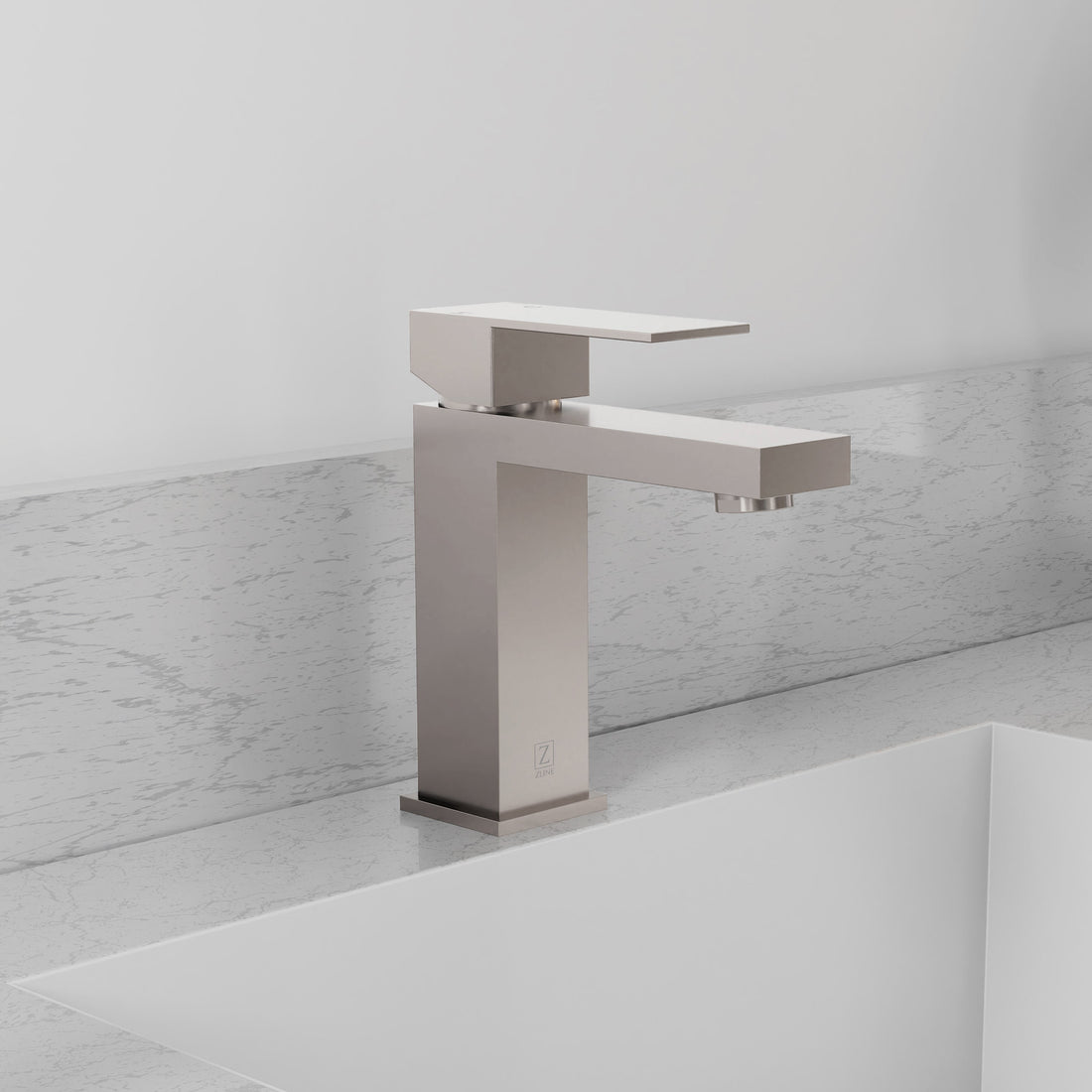 ZLINE Rubicon Modern Single Handle Bath Faucet in Brushed Nickel, RBCN2-BF-BN
