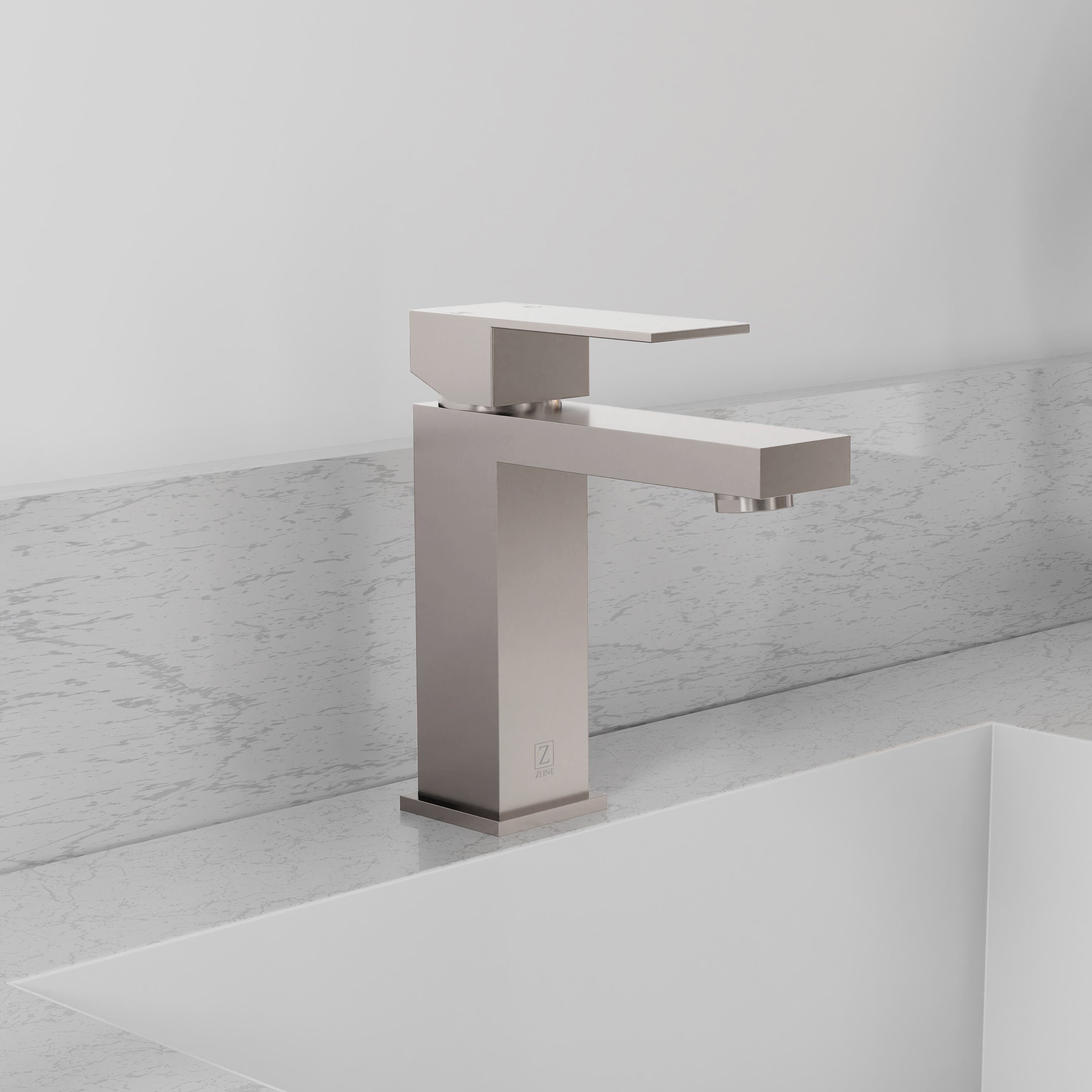 ZLINE Rubicon Modern Single Handle Bath Faucet in Brushed Nickel, RBCN2-BF-BN