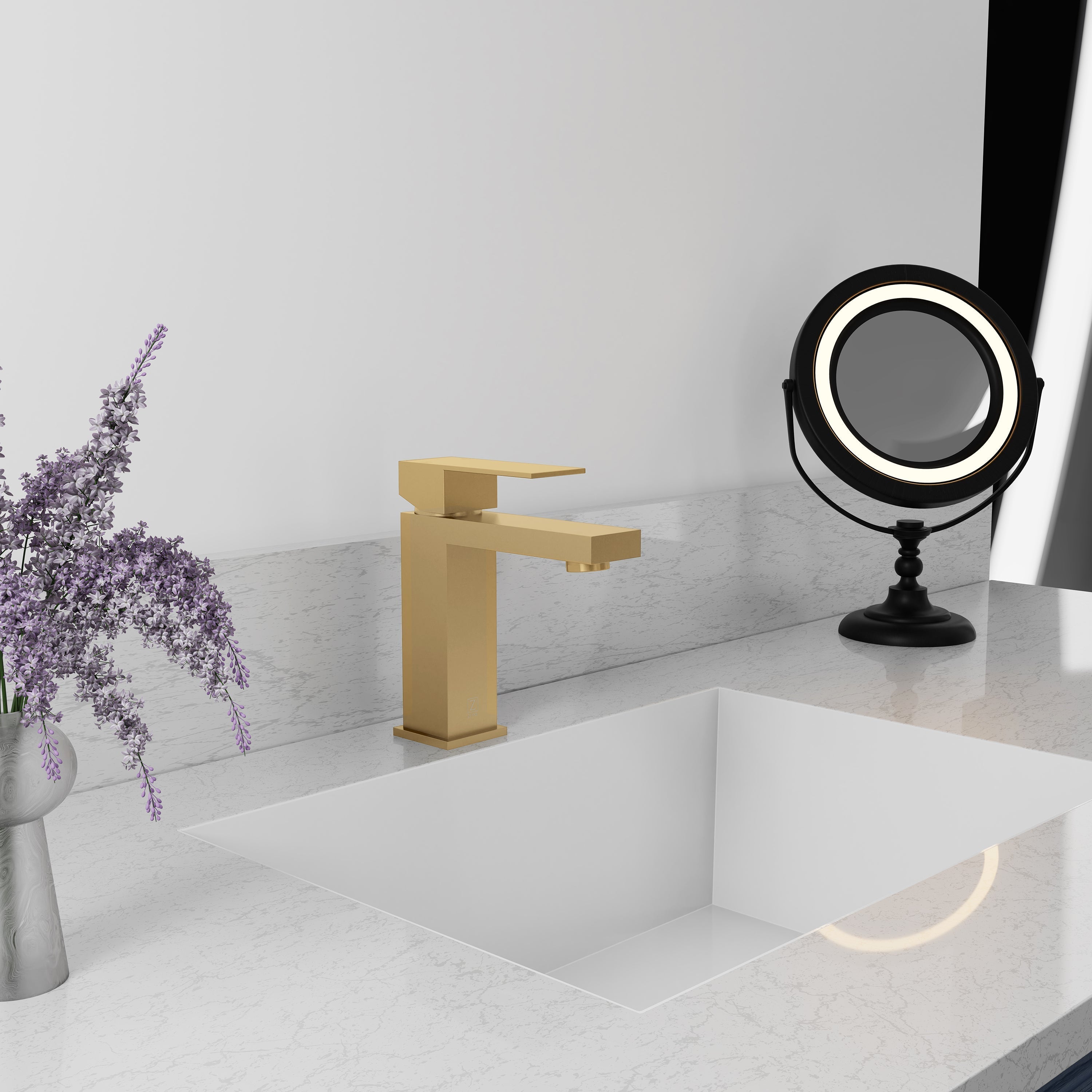 ZLINE Rubicon Modern Single Handle Bath Faucet in Champagne Bronze, RBCN2-BF-CB