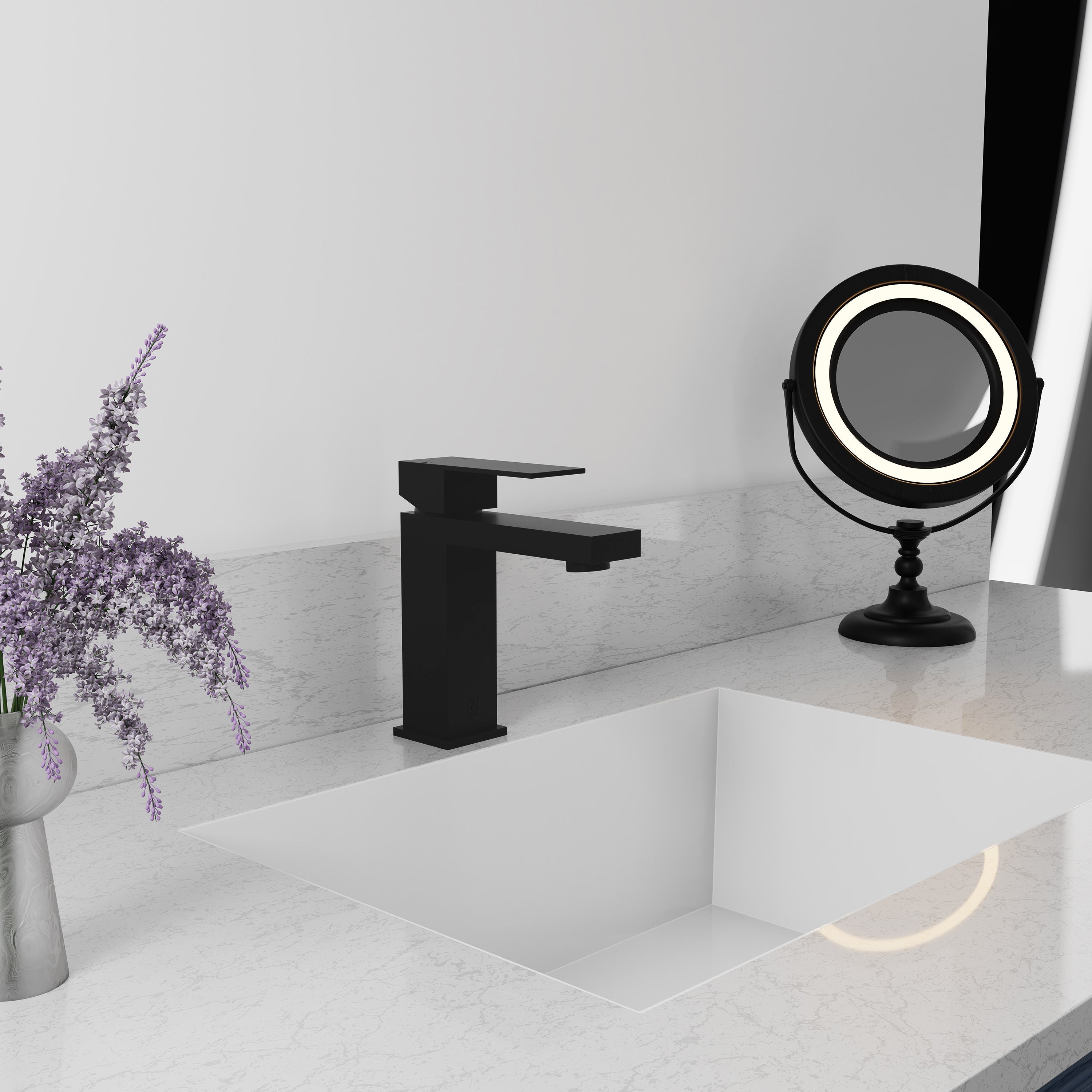 ZLINE Rubicon Modern Single Handle Bath Faucet in Matte Black, RBCN2-BF-MB