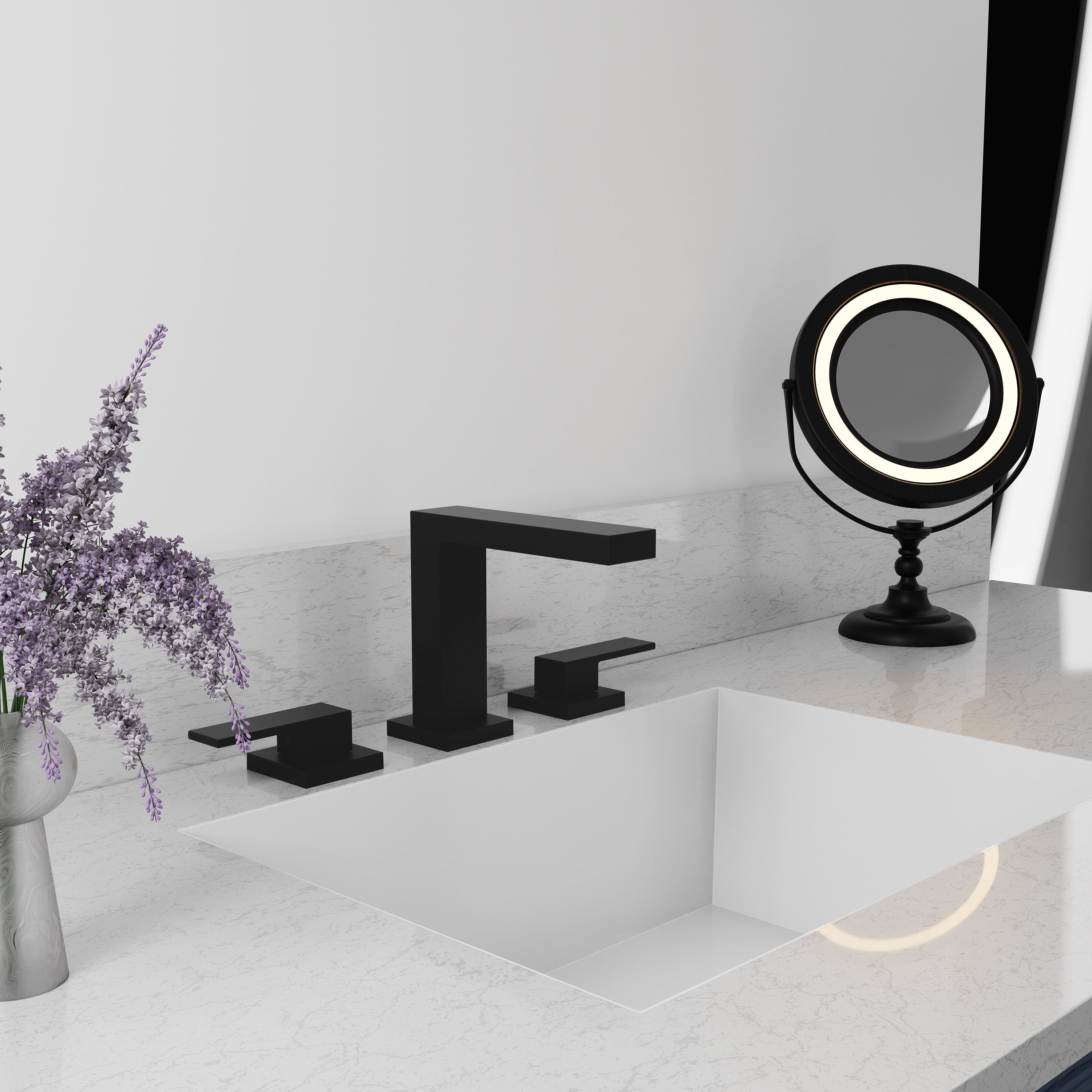 ZLINE Rubicon Modern Widespread Bath Faucet in Matte Black, RBCN3-BF-MB