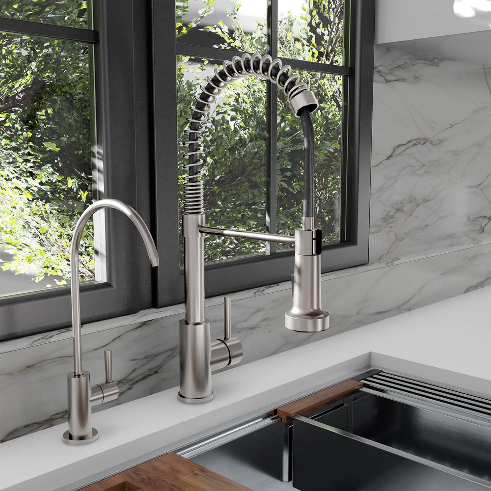 ZLINE Rubicon Single Handle Drink Faucet in Brushed Nickel, RBCN1-FBV-BN