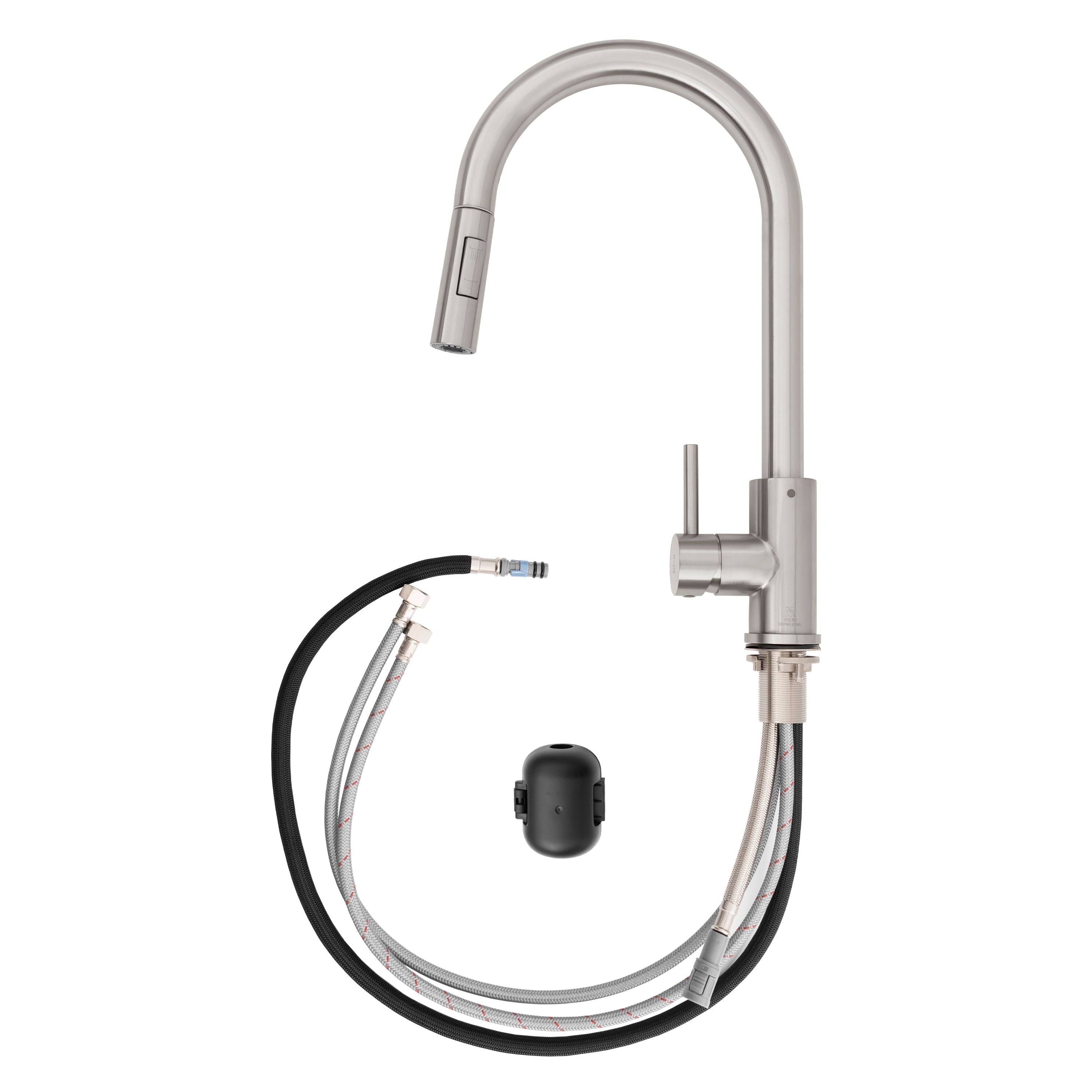 ZLINE Rubicon Pull Down Single Handle Kitchen Faucet in Brushed Nickel, RBCN1-KF-BN
