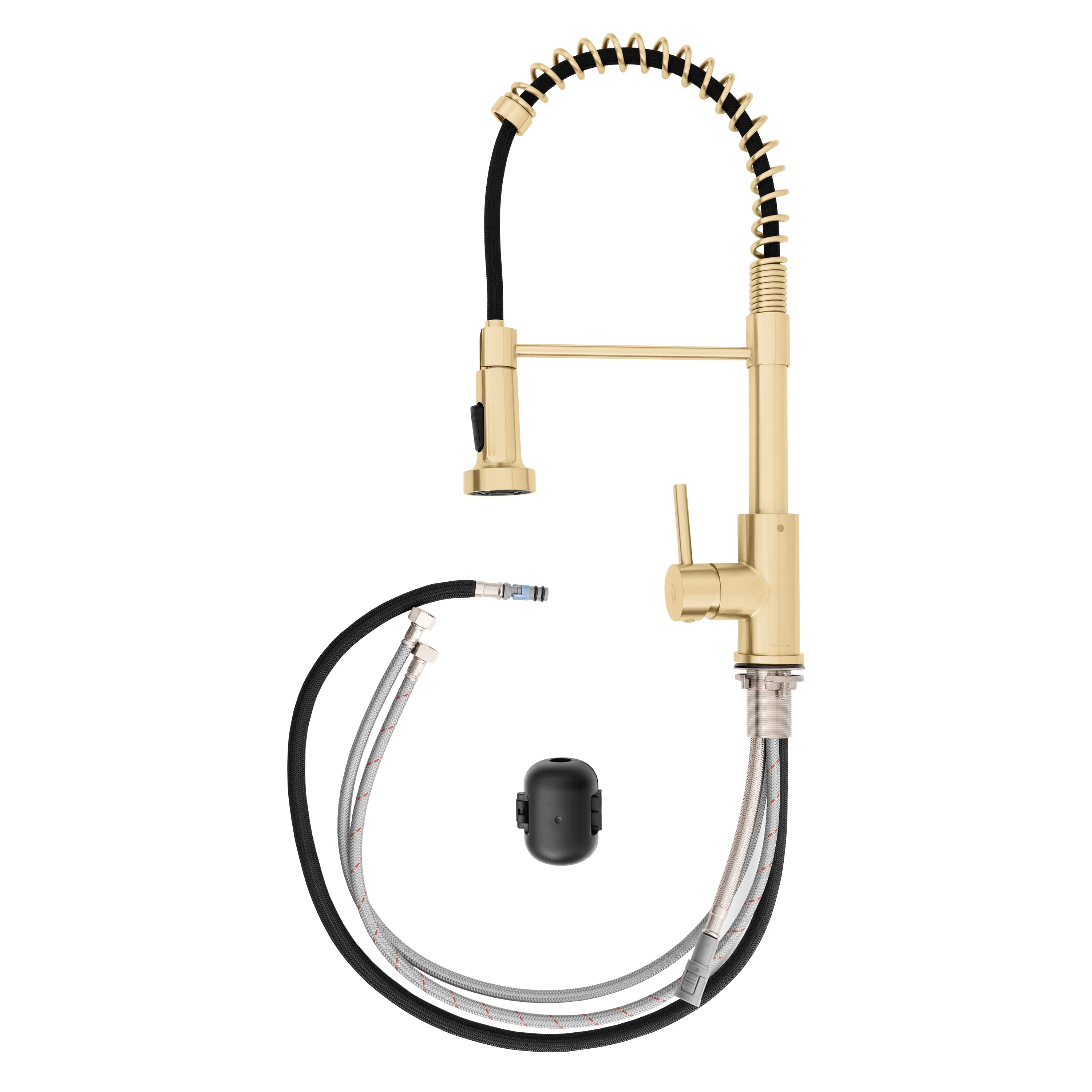 ZLINE Rubicon Pull Down Spring Spray Wand Kitchen Faucet in Champagne Bronze, RBCN2-KF-CB
