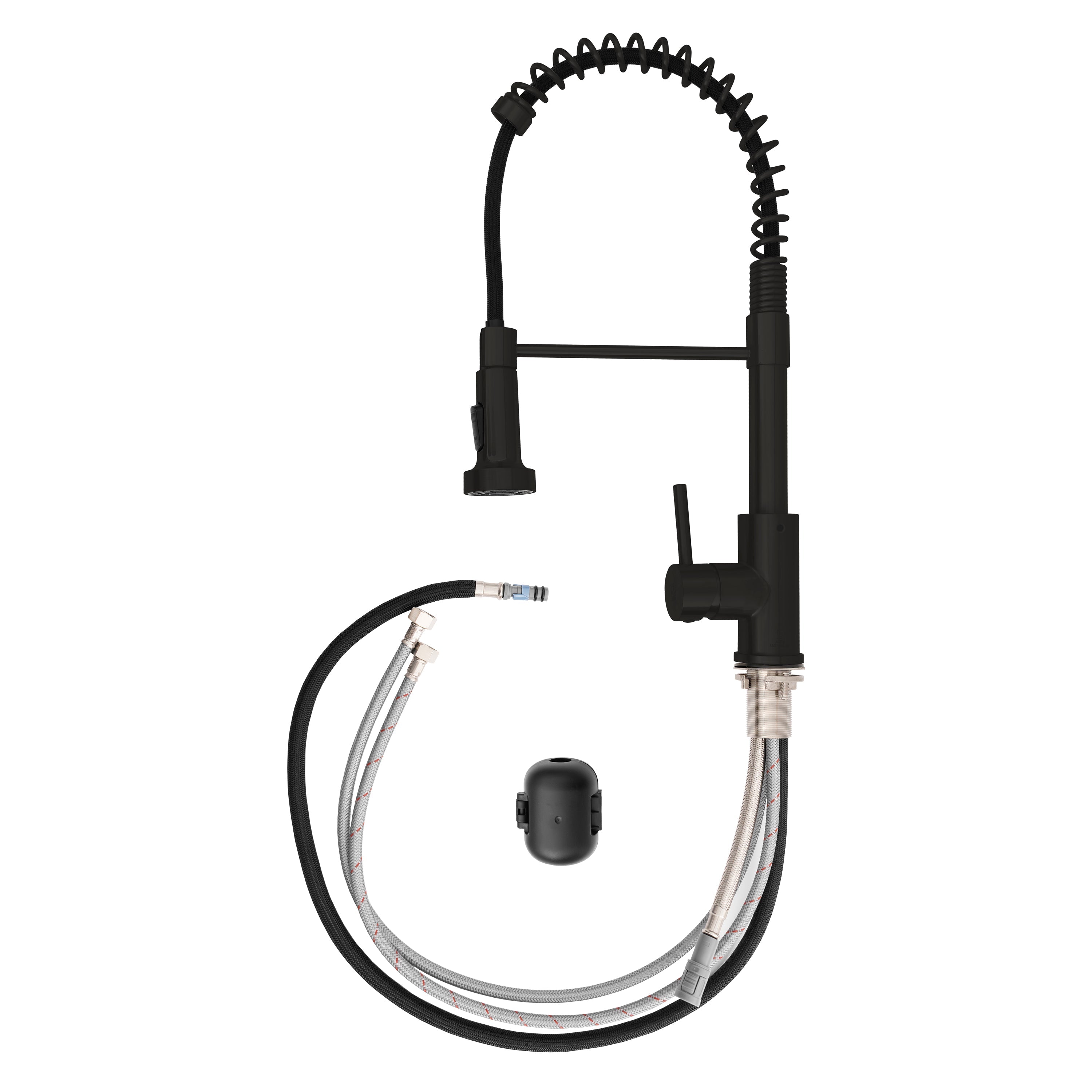 ZLINE Rubicon Pull Down Spring Spray Wand Kitchen Faucet in Matte Black, RBCN2-KF-MB