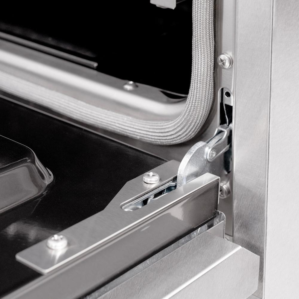 ZLINE 48 in. Dual Fuel Range Double Oven 6.7 cu. ft. 8 Gas Burners Satin Stainless Steel Black Matte Doors (HDRS-BLM-48)