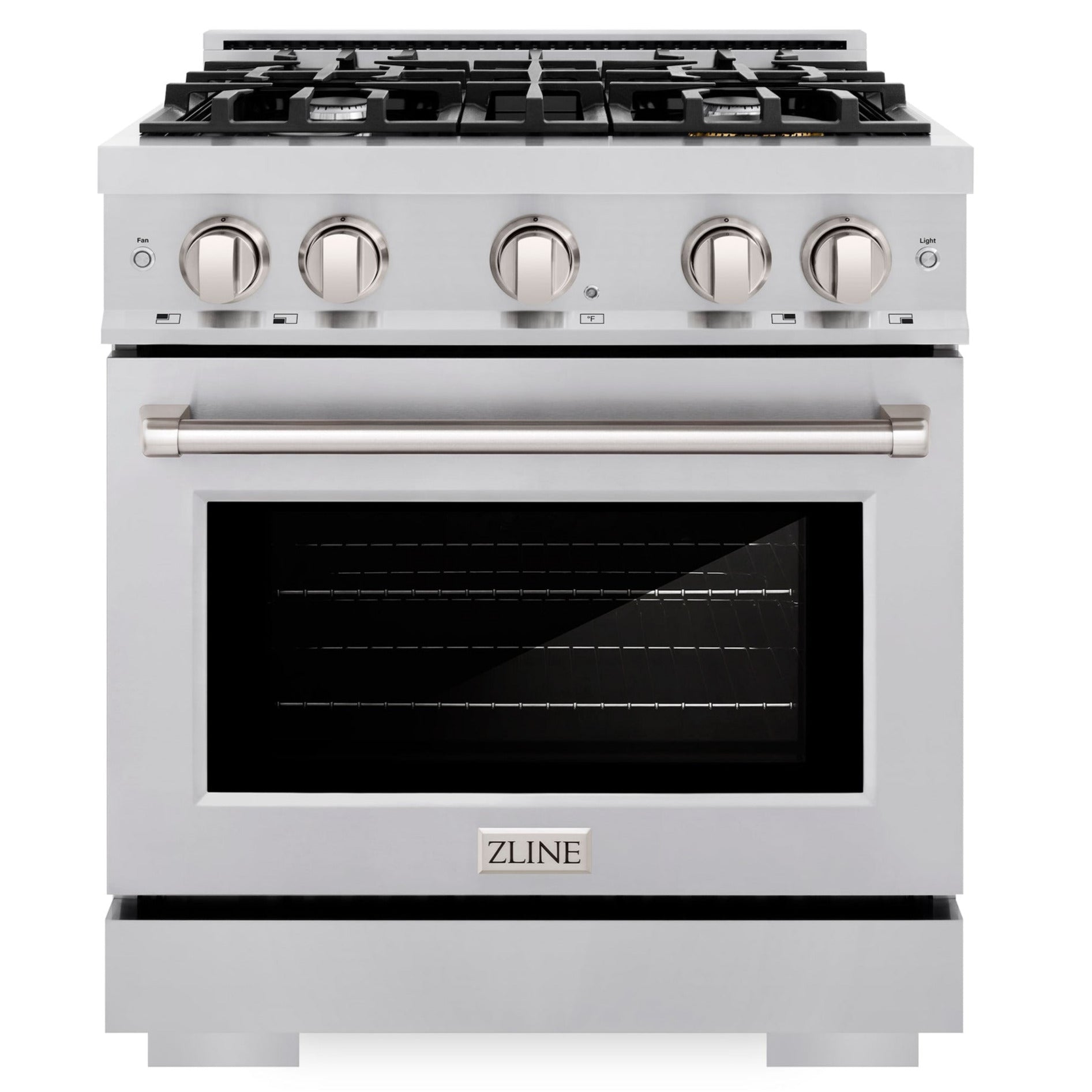 ZLINE Select 30 in. Dual Fuel Range with 4 Gas Burners and Electric Convection Oven, 4.2 cu. ft., Stainless Steel (HDR30)