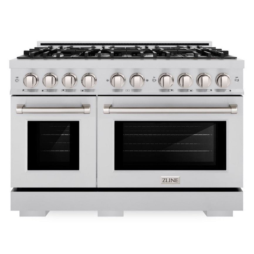 ZLINE 48 in. Select Series Double Oven Dual Fuel Range with 8 Gas Burners and Electric Convection Ovens, 6.7 cu. ft., Stainless Steel, MODEL HDR48