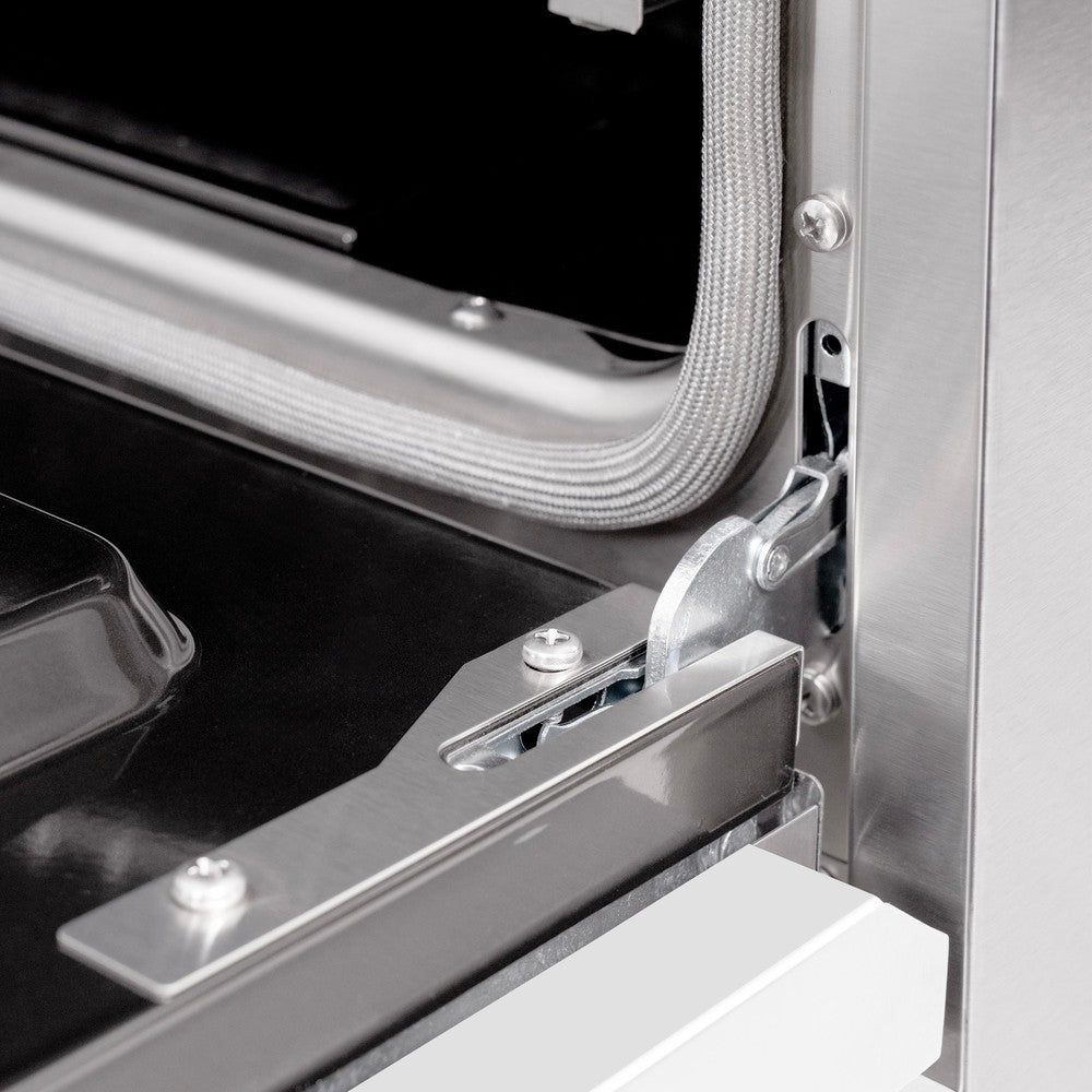 ZLINE 36 in Dual Fuel Range 5.2 cu. ft. 6 Burners Stainless Steel with White Matte Door, MODEL HDR-WM-36