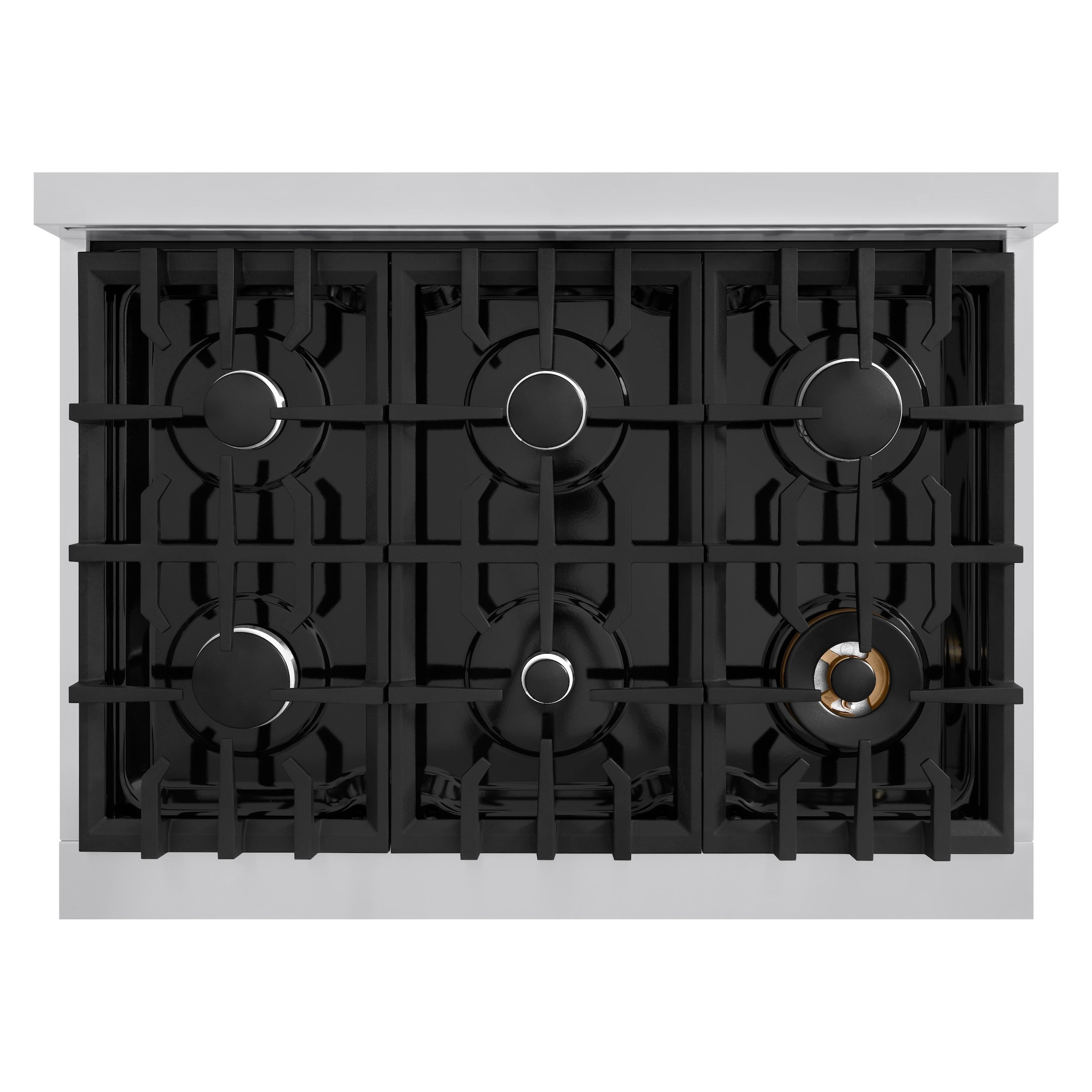 ZLINE Select 36 in. Gas Range 5.2 cu. ft. with 6 Burners, Convection Oven, Stainless Steel with White Matte Door (HGR-WM-36)