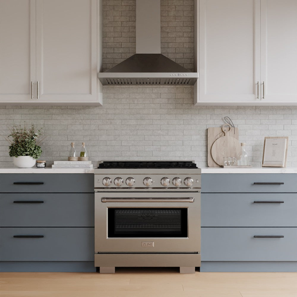ZLINE 36 in. Gas Range 5.2 cu. ft. Stainless Steel 6 Burner Cooktop (HGR36)