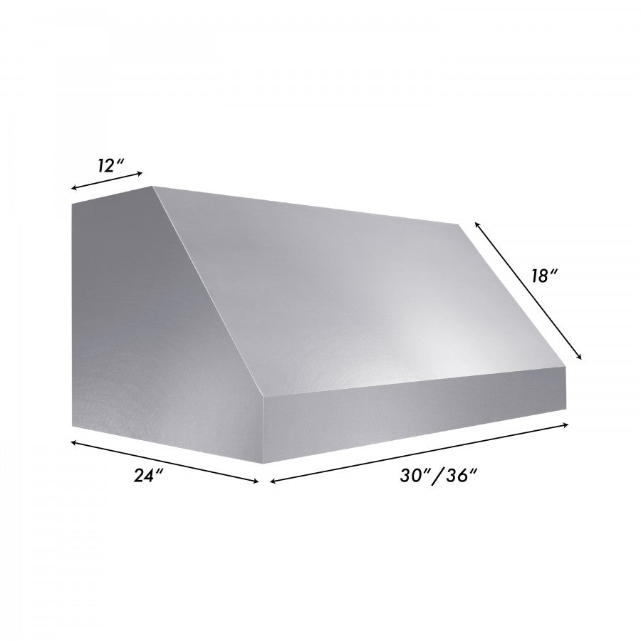 ZLINE 30 in. Under Cabinet Range Hood Convertible Vent Satin Stainless Steel 400 CFM (8685S-30)
